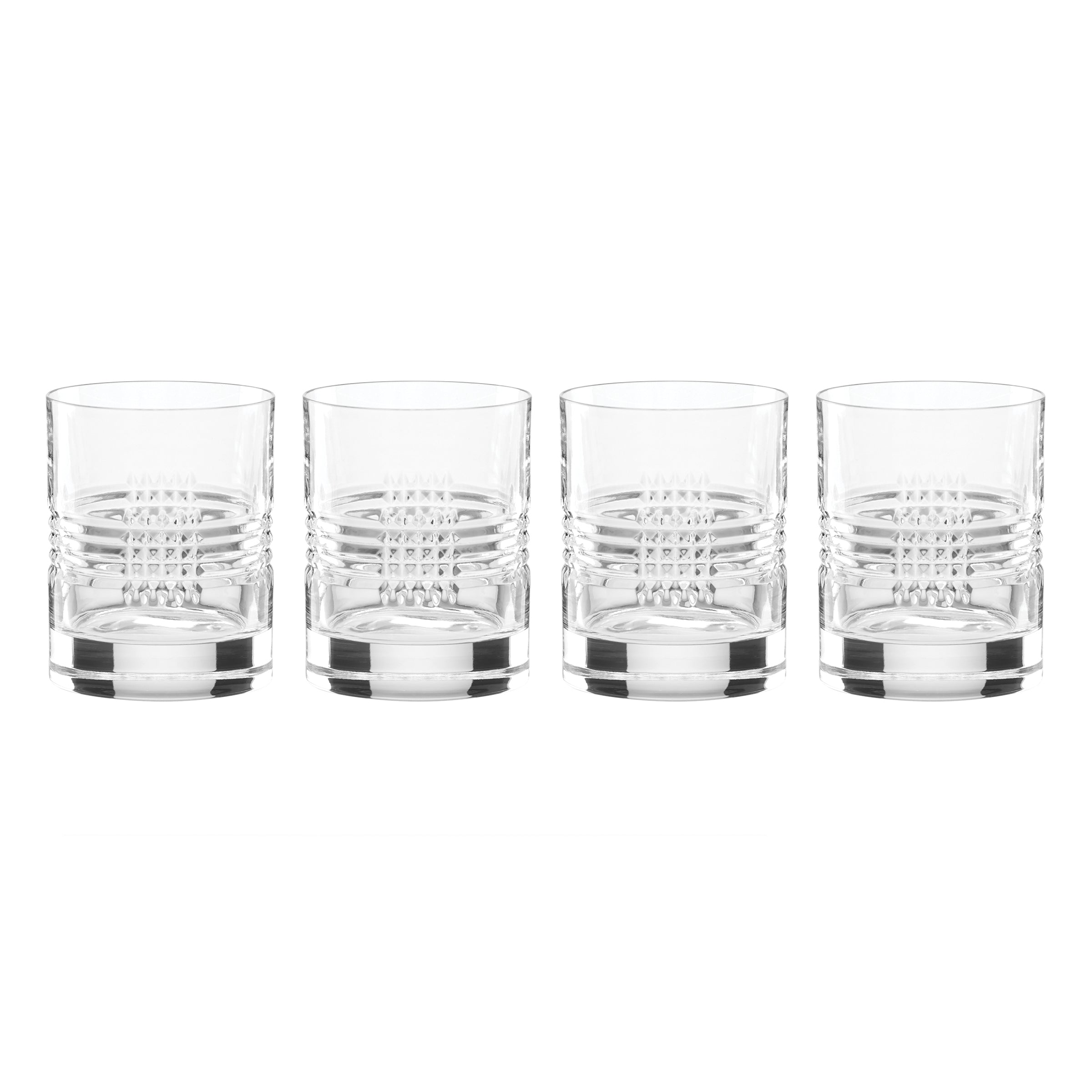 Sloane Crystal Double Old Fashion Glasses - Set Of 4