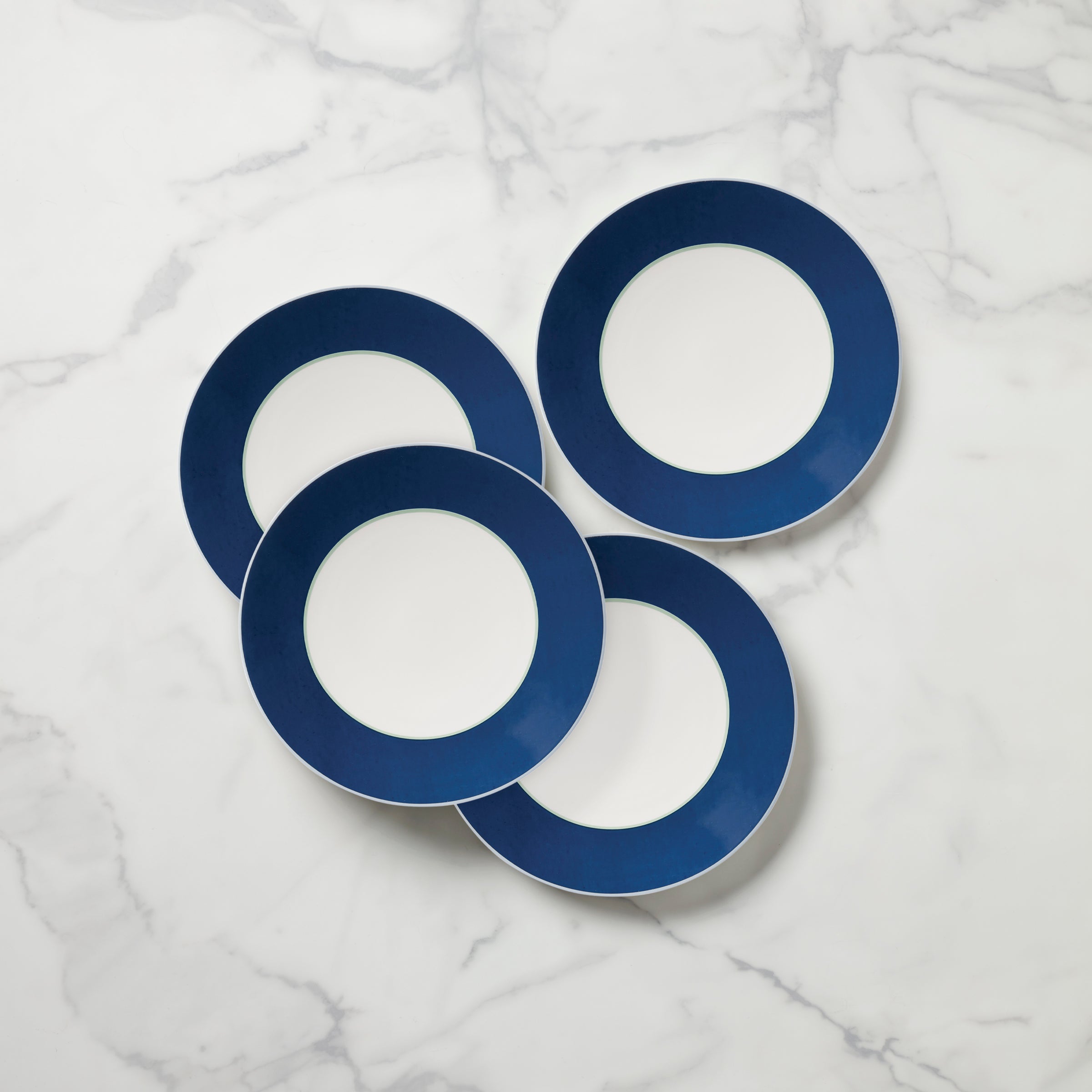 Make It Pop Accent Plates - Set of 4 - Navy/Green