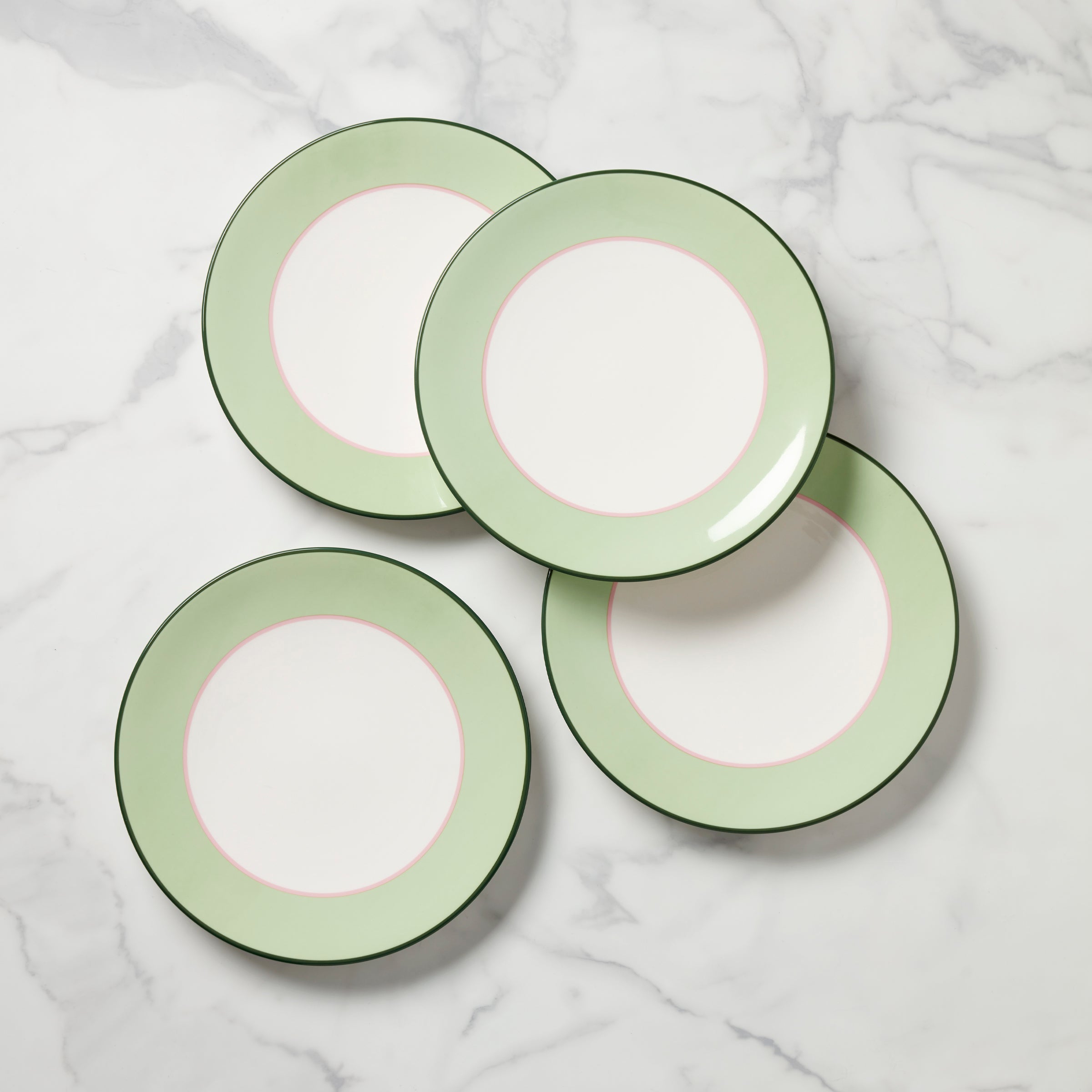 Make It Pop Dinner Plates - Set of 4 - Green/Pink