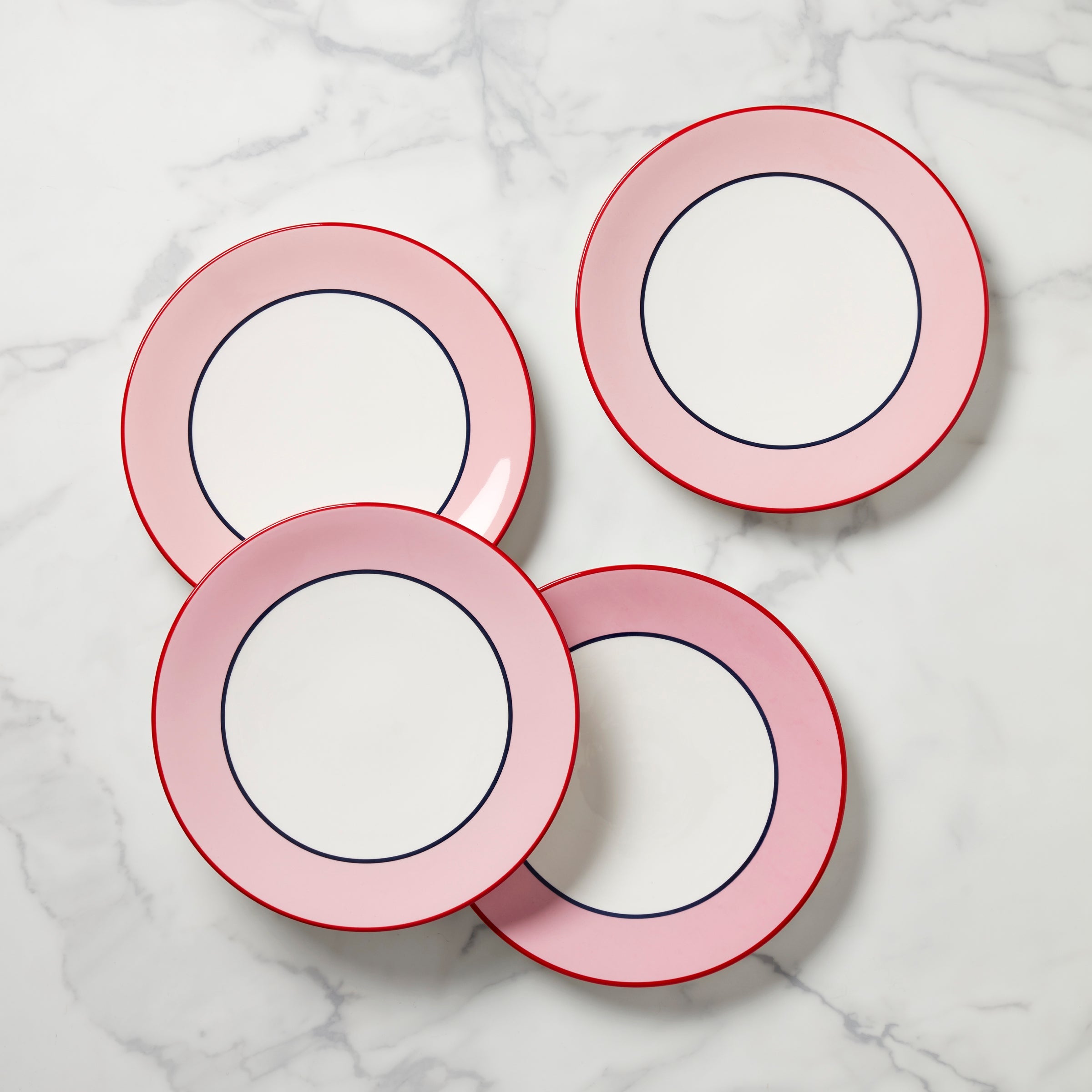 Make It Pop Dinner Plates - Set of 4 - Pink/Blue