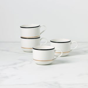 Make It Pop Mugs - Set of 4 - Black/Gold