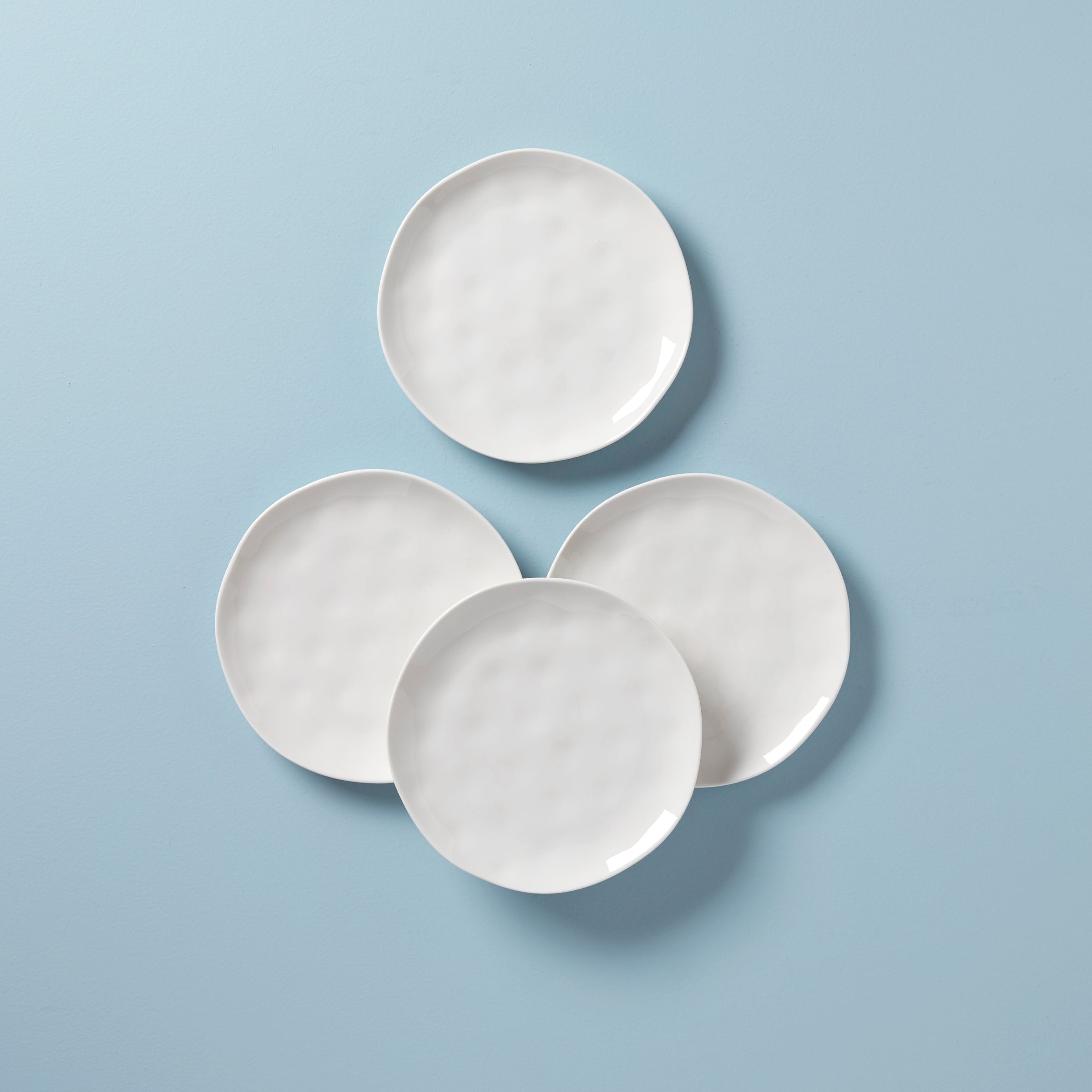 Bay Colors White Accent Plates - Set of 4