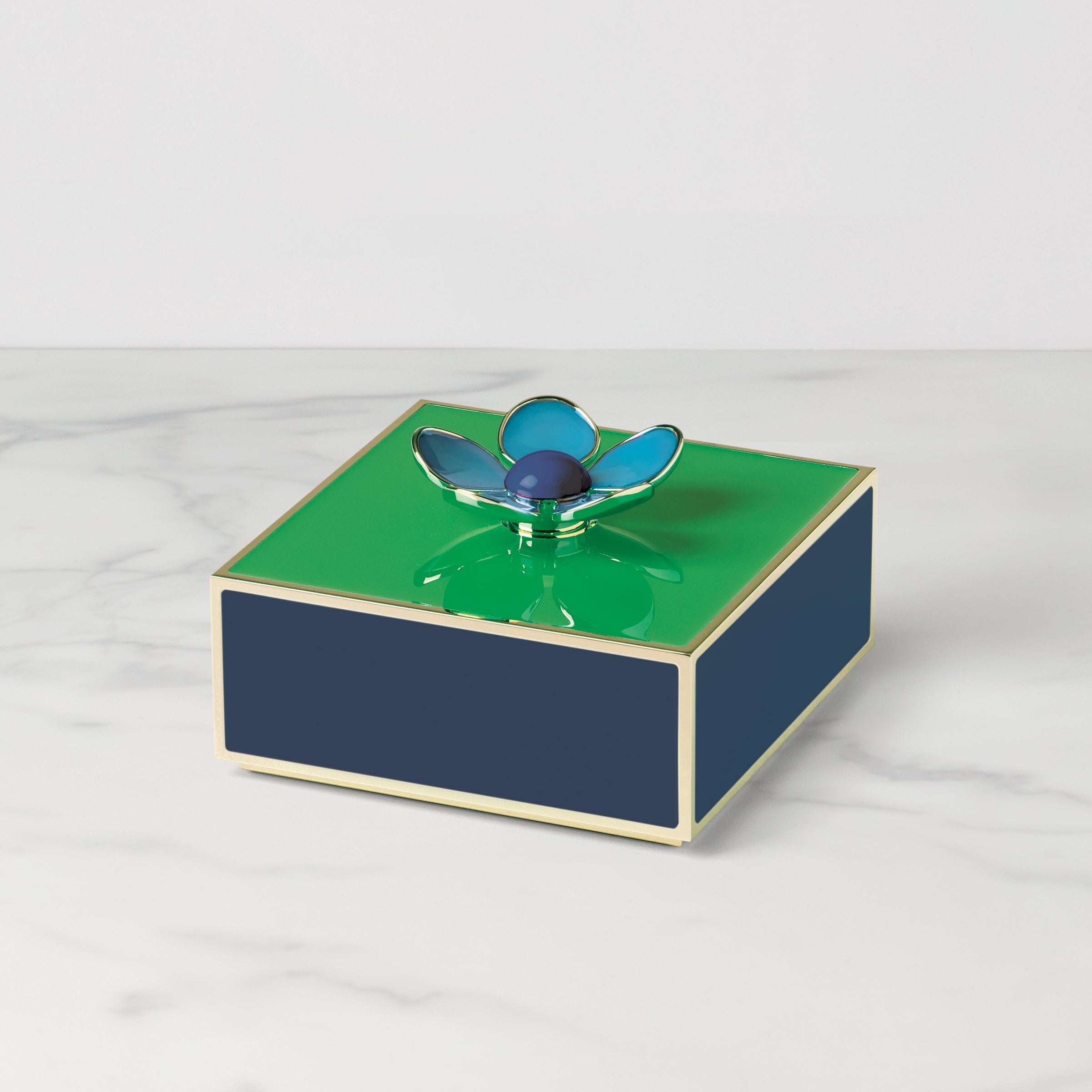 Make It Pop Floral Box - Green/Navy