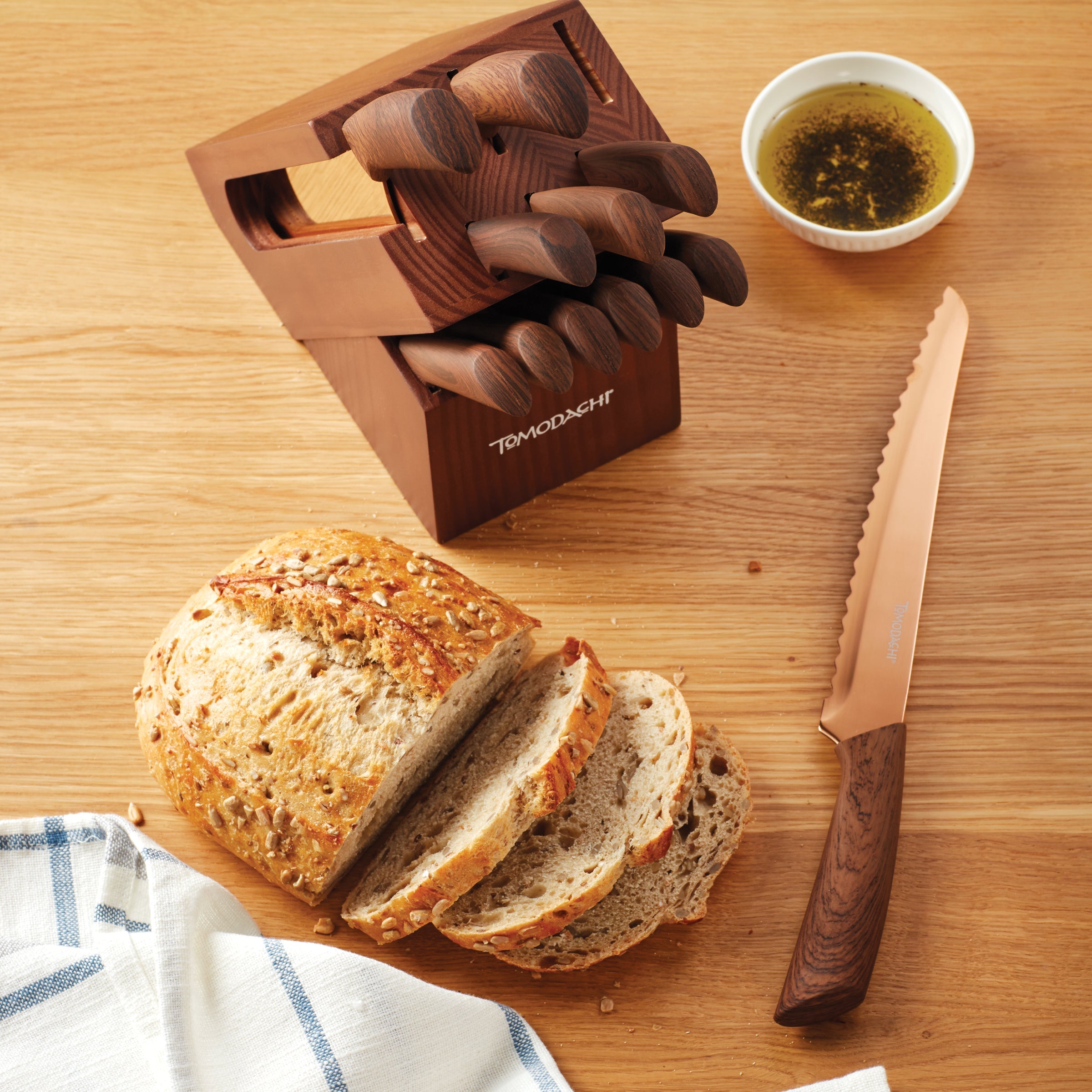 Raintree Copper 13 Piece Cutlery Block Set - Image 2