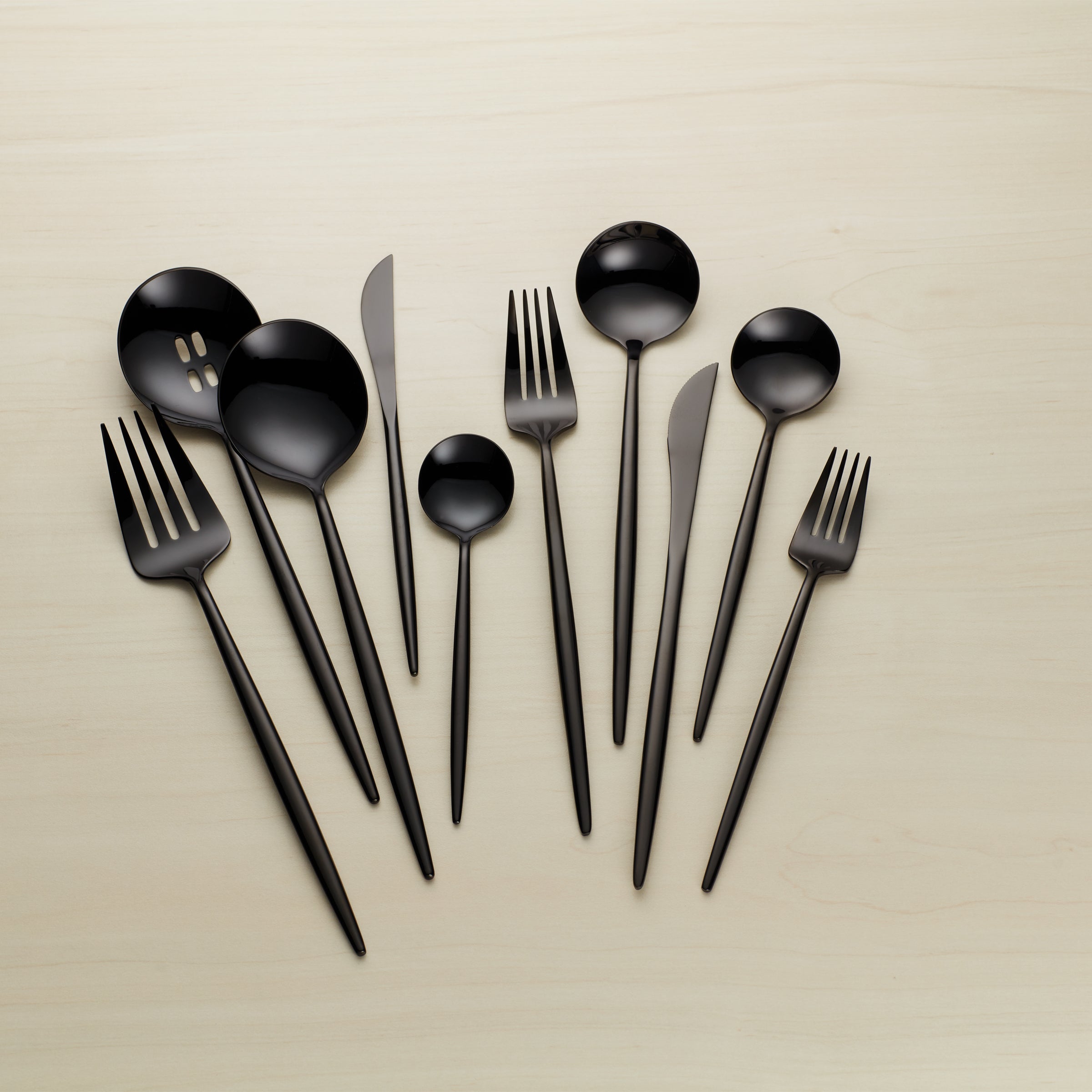 Zephyr Black Mirror 45 Piece Flatware Set - Image 5