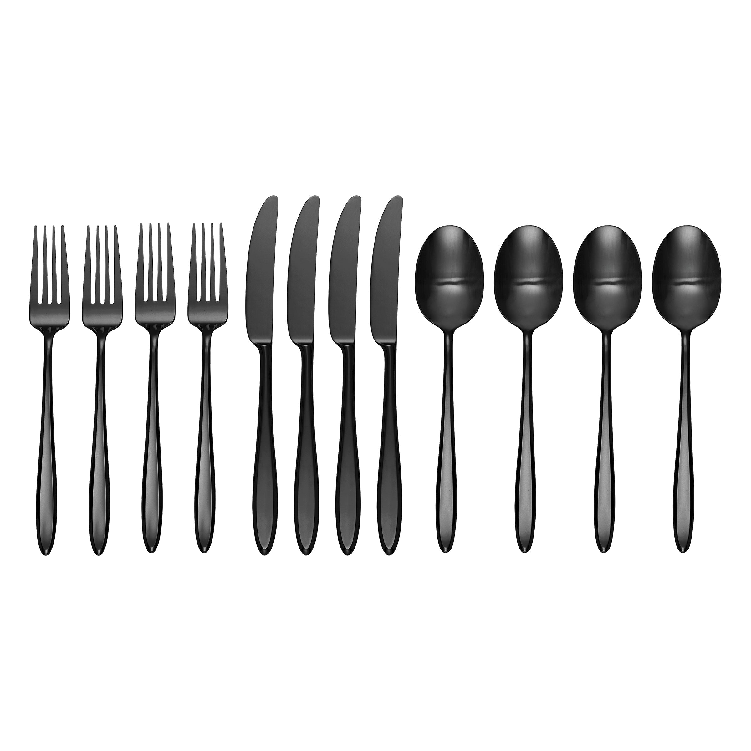 Ayla Black Satin 12 Piece Flatware Set - Image 3