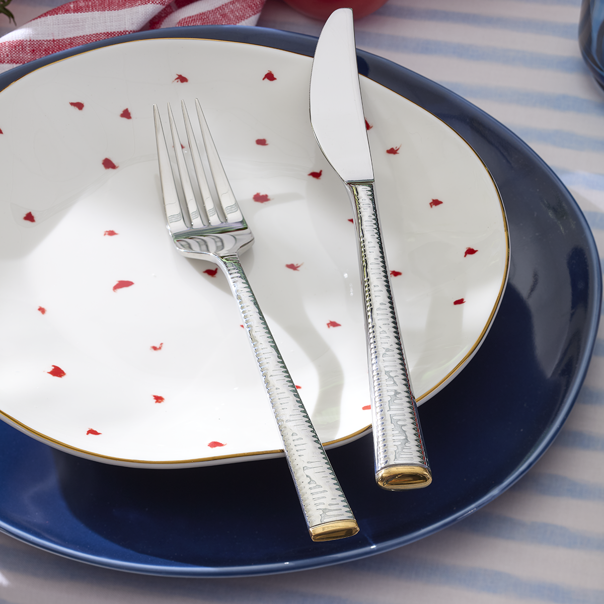 Bay Colors Blue Dinner Plates - Set of 4 - Image 3