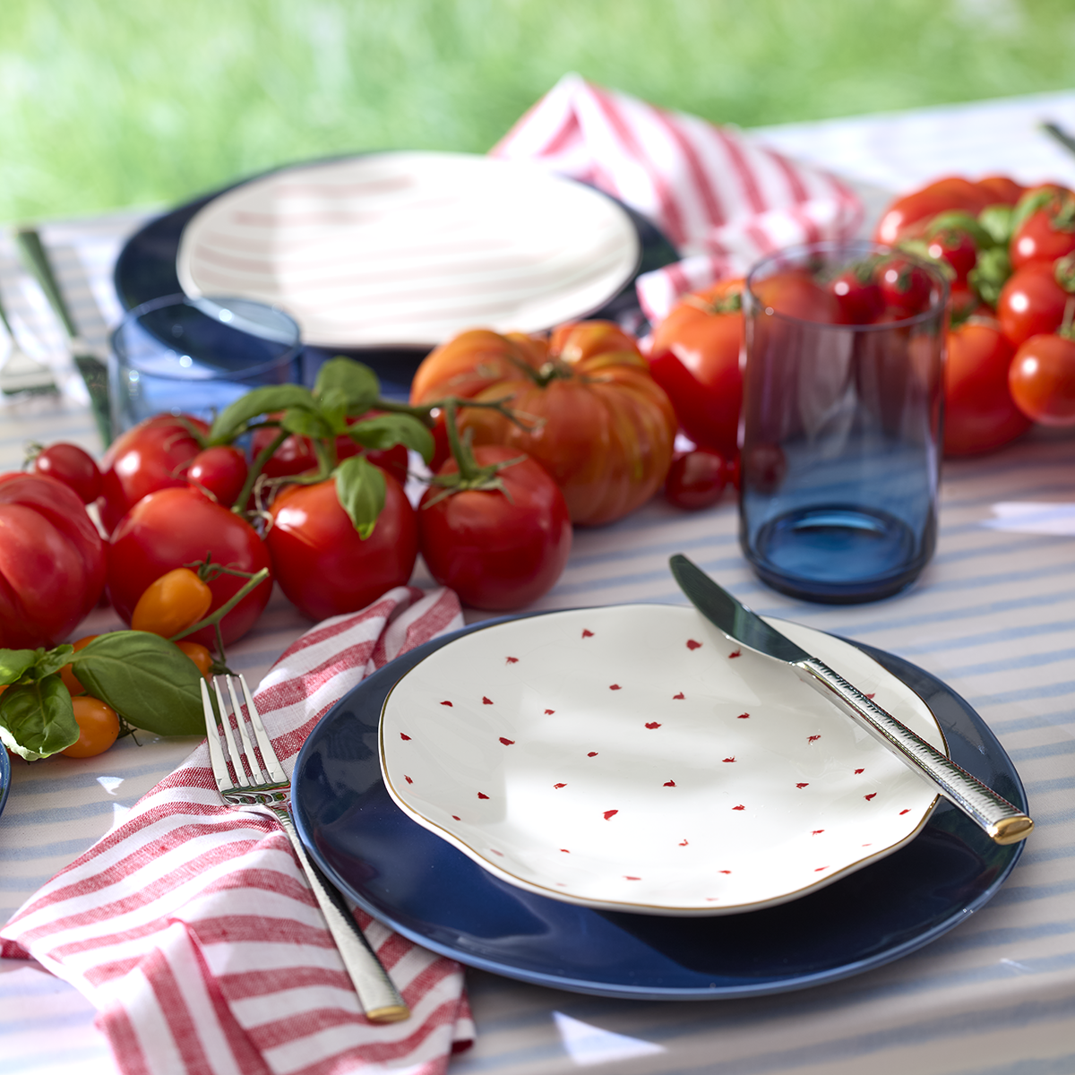 Bay Colors Blue Dinner Plates - Set of 4 - Image 2