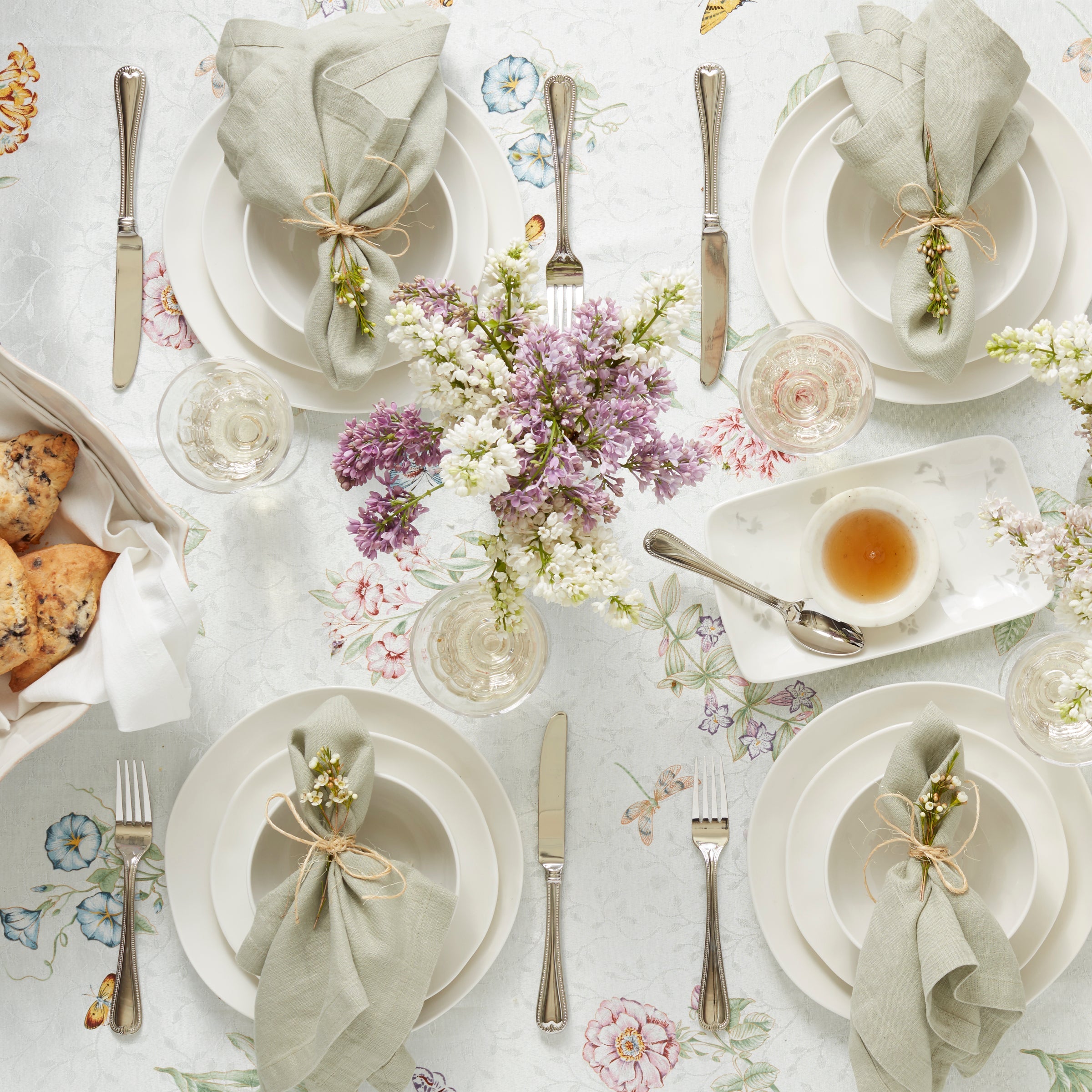 Bay Colors White Dinner Plates - Set of 4 - Image 4