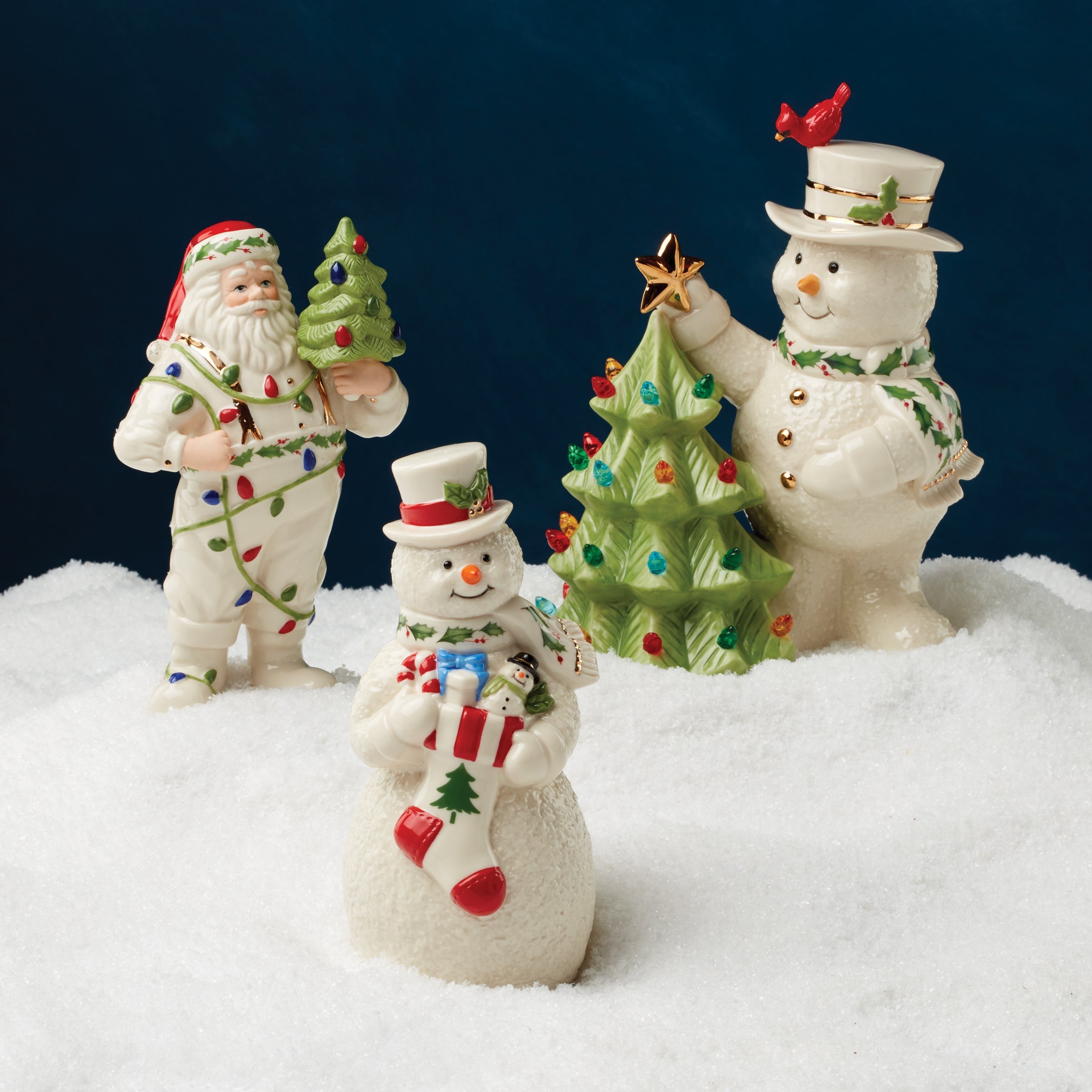 Happy Holly Days Snowman Lit Figurine - Image 5