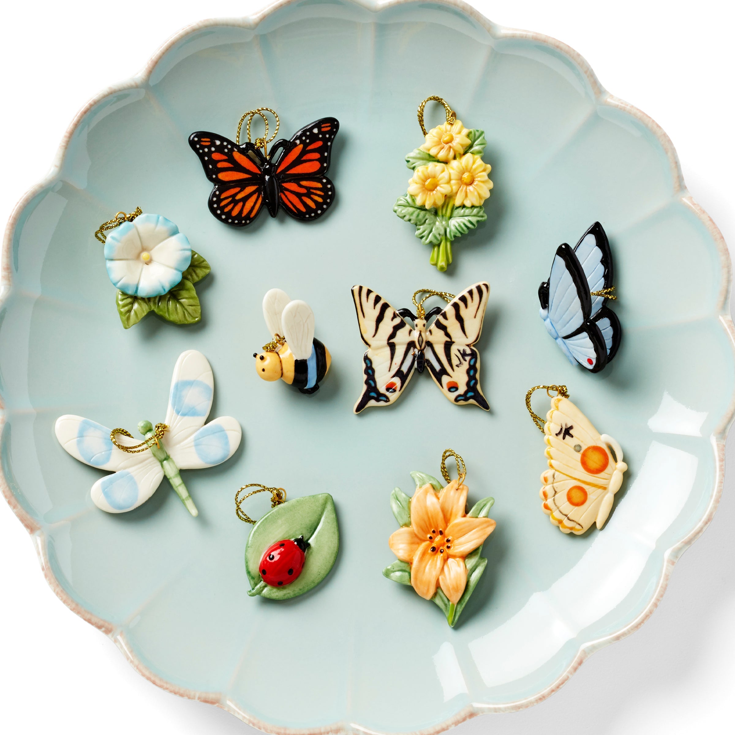 Butterfly Meadow 10-Piece Ornament Set - Image 4