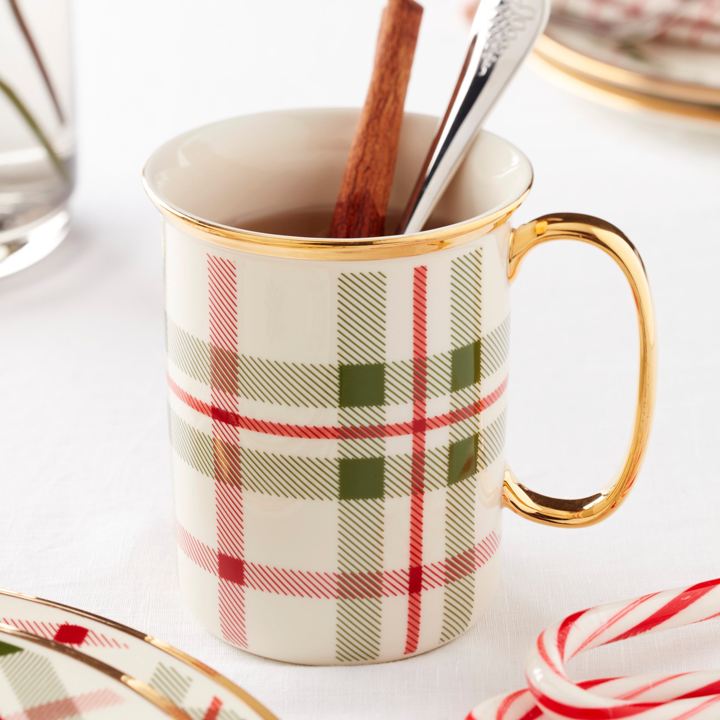 Holiday Plaid Mugs - Set of 4 - Image 4