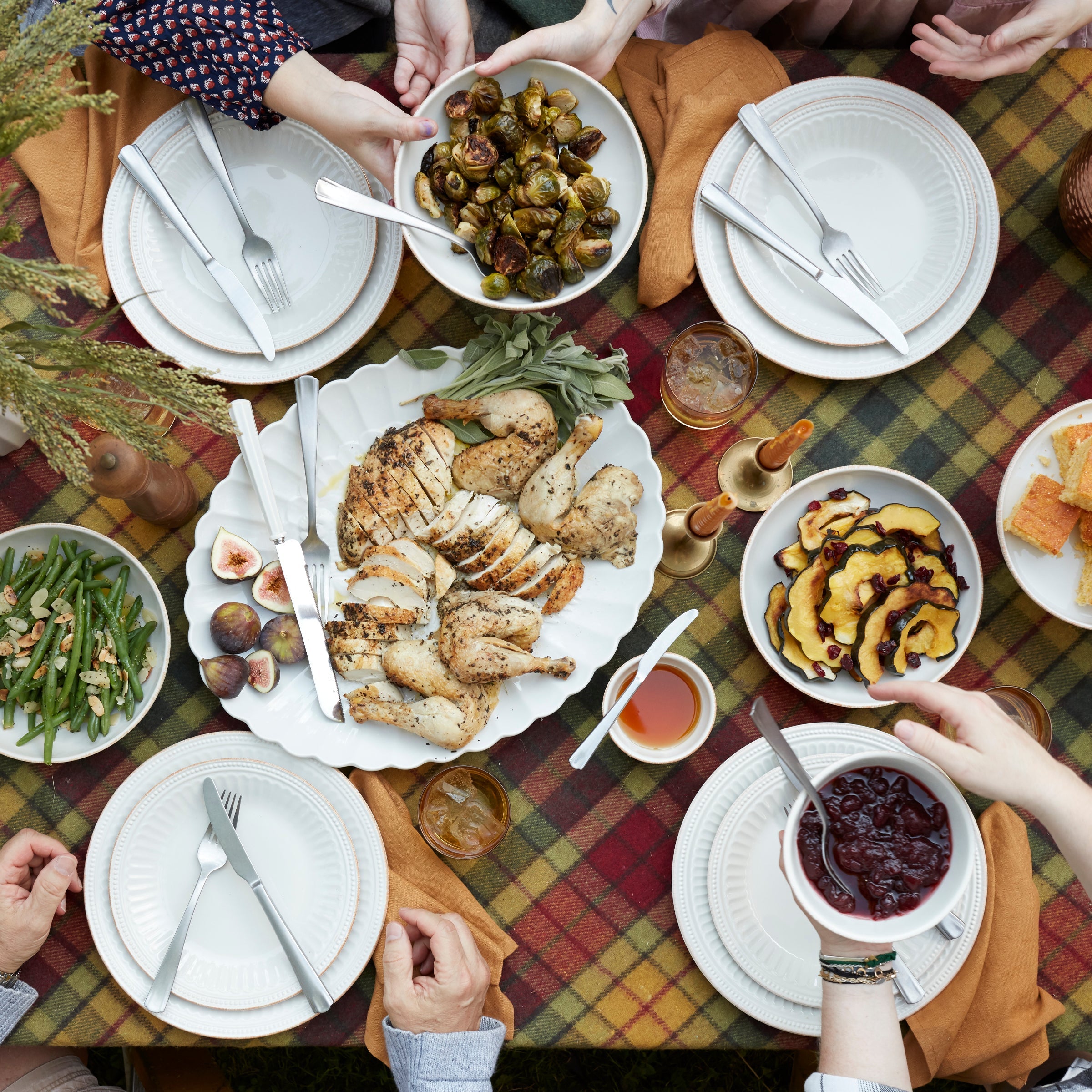 French Perle Groove White 12-Piece Dinnerware Set - Image 5