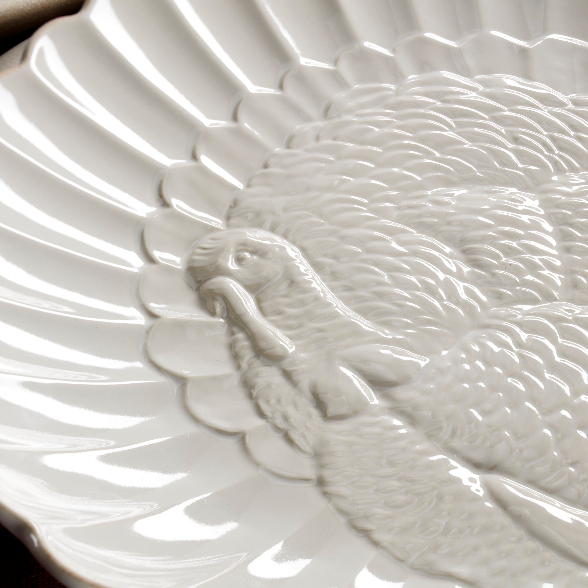 French Perle Carved Turkey Platter - Image 5