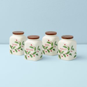 Holiday Cooking Spice Jars - Set Of 4