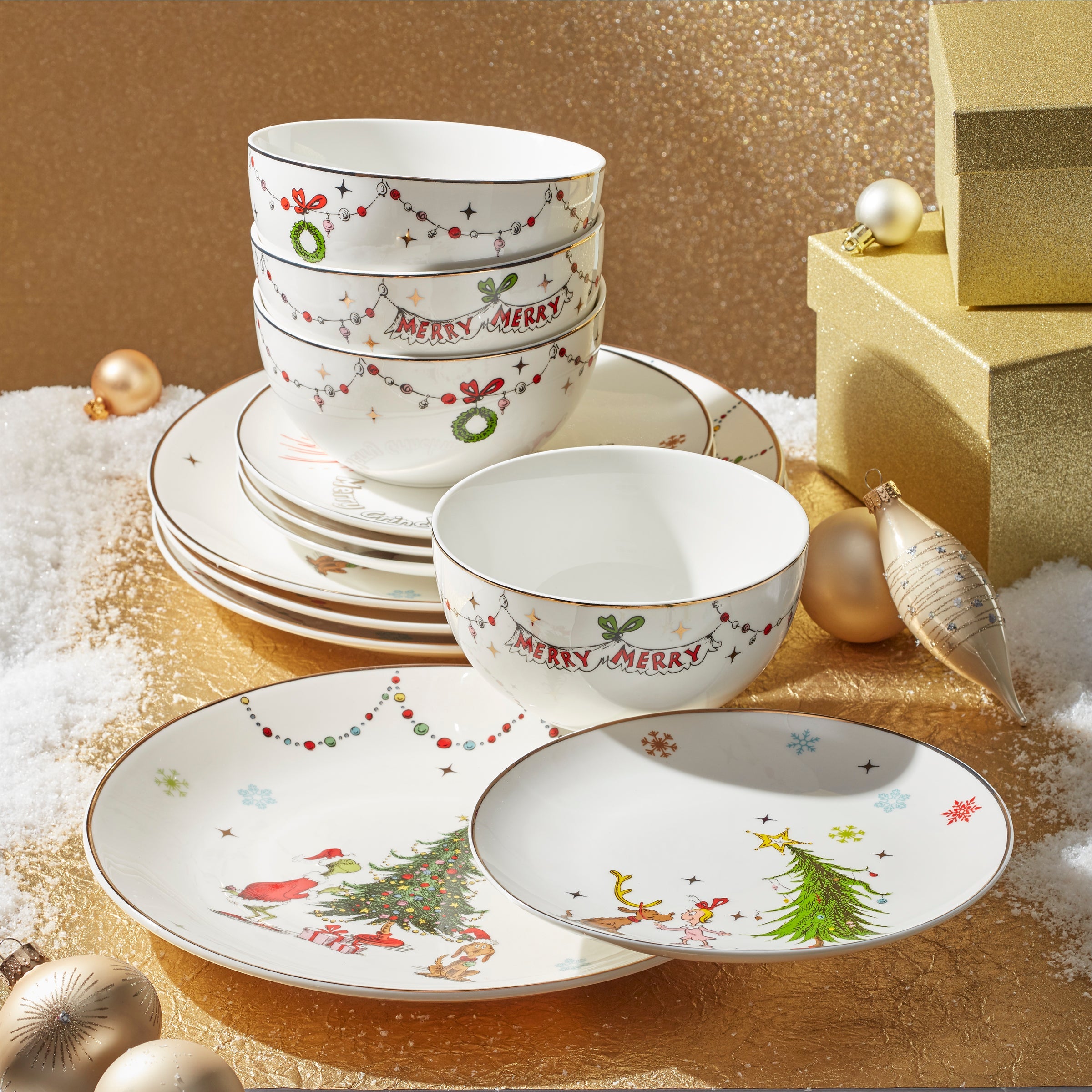 Merry Grinchmas 12-Piece Dinnerware Set - Image 7
