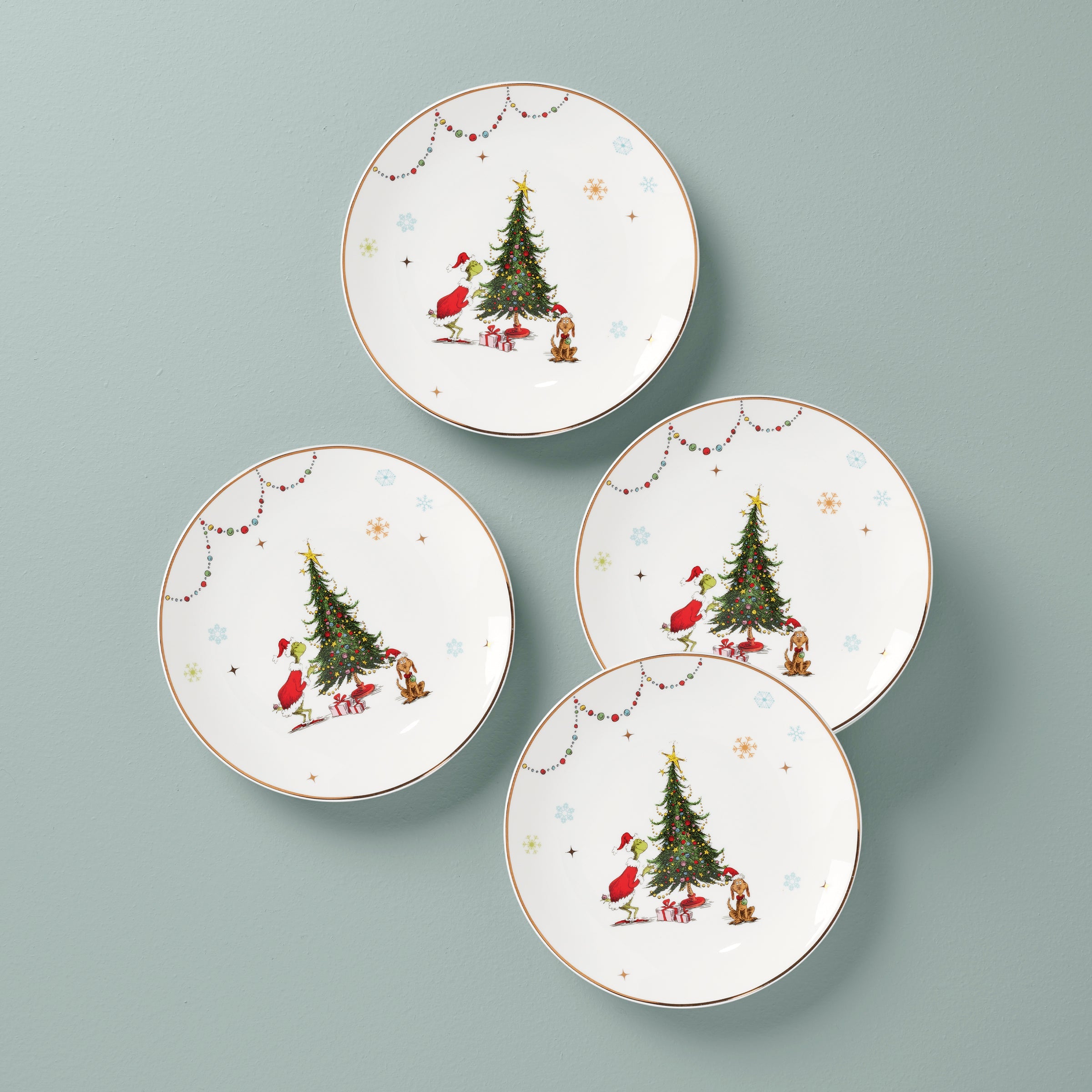Merry Grinchmas Dinner Plates - Set of 4