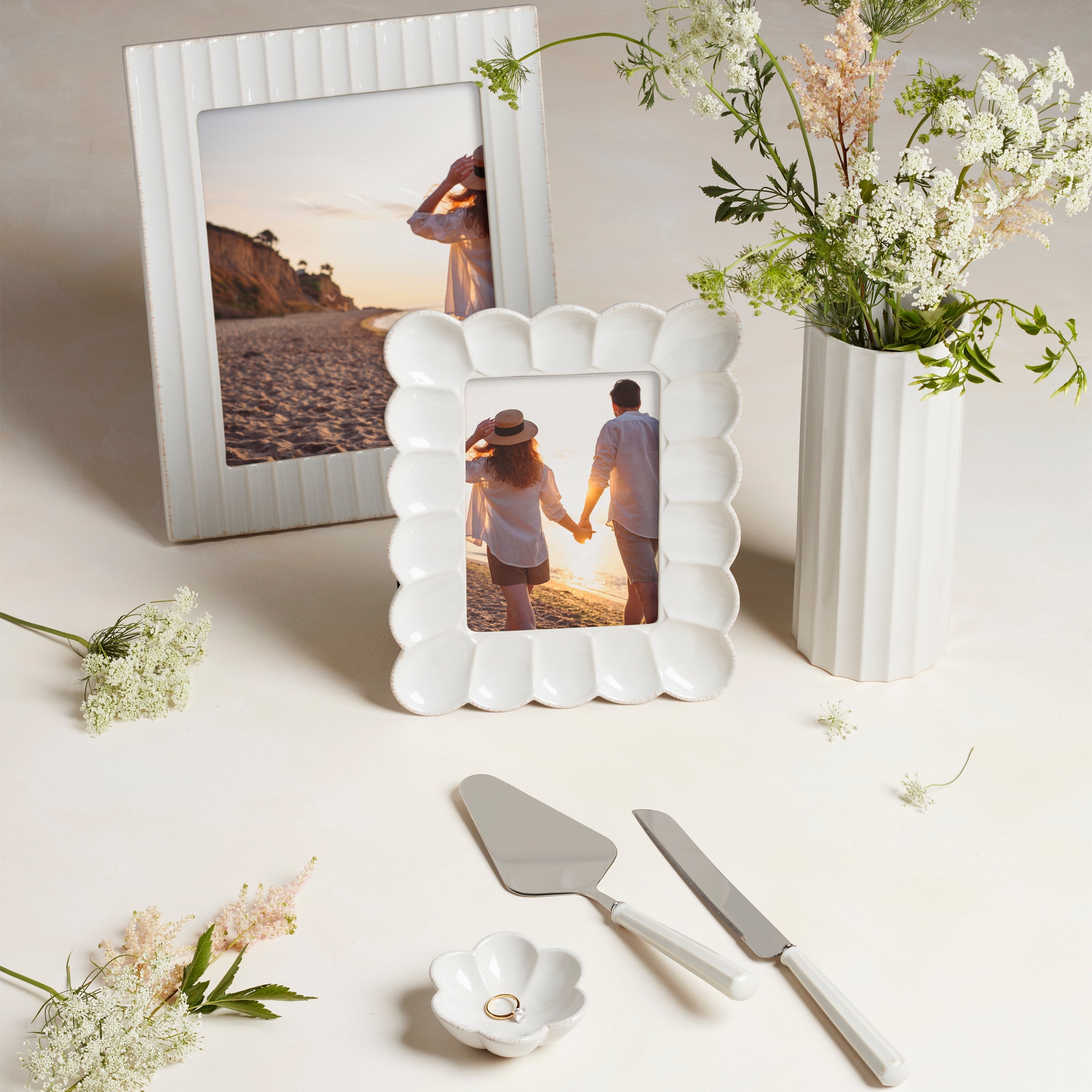 French Perle Scallop 2-Piece Dessert Set - Image 3