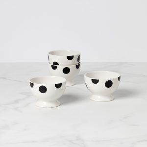 On The Dot Assorted Footed Dessert Bowls - Set of 4
