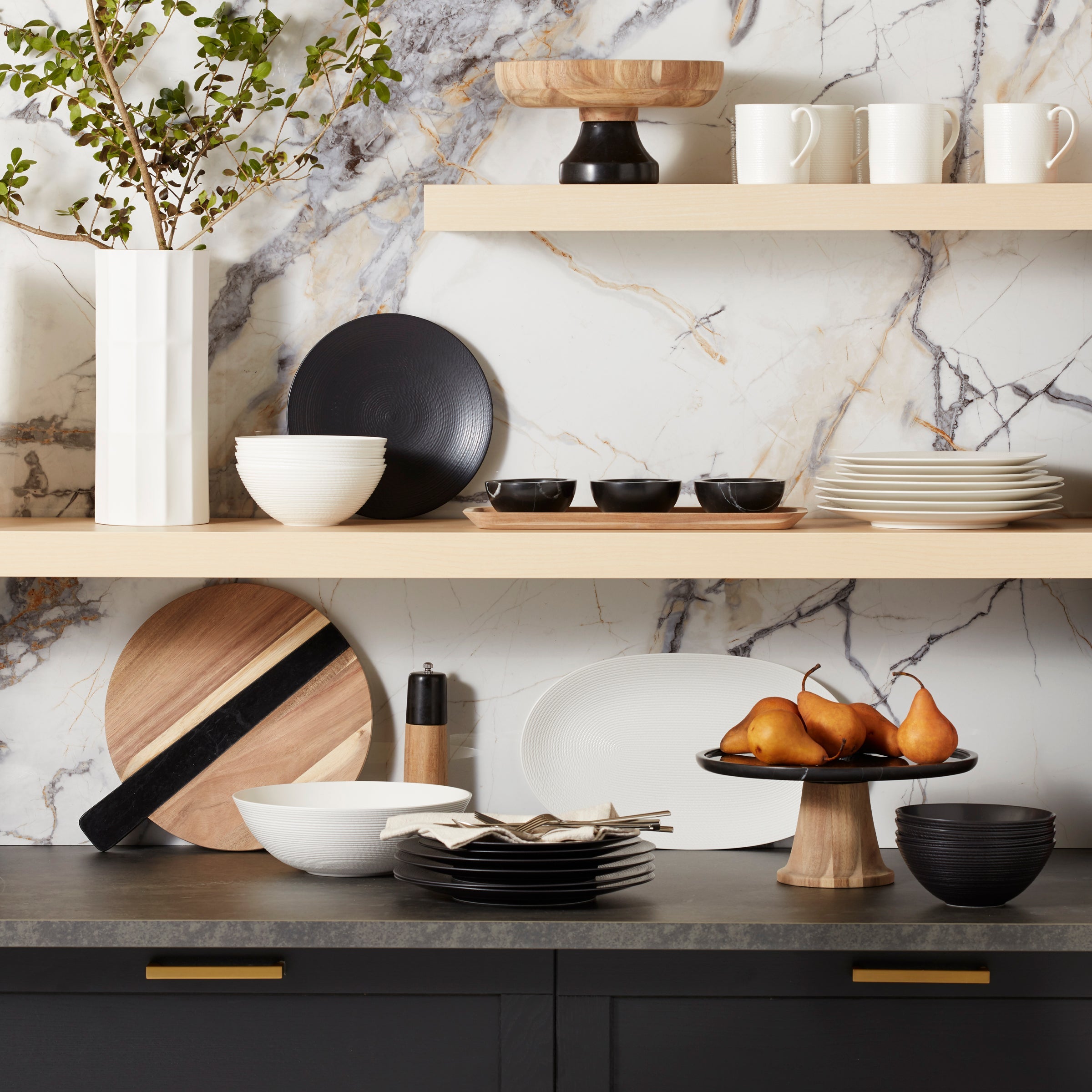 LX Collective White 12-Piece Dinnerware Set - Image 5