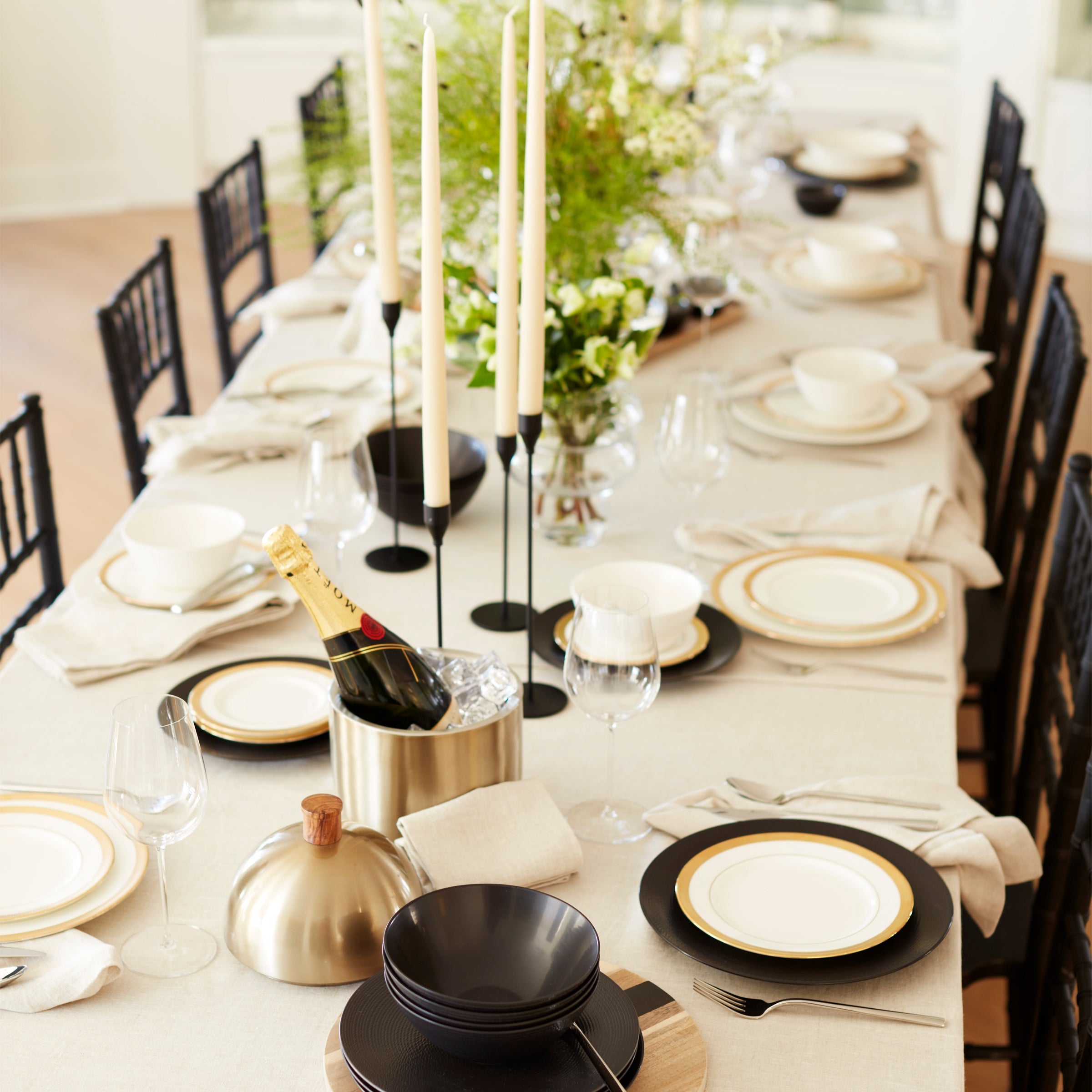 LX Collective White 12-Piece Dinnerware Set - Image 2