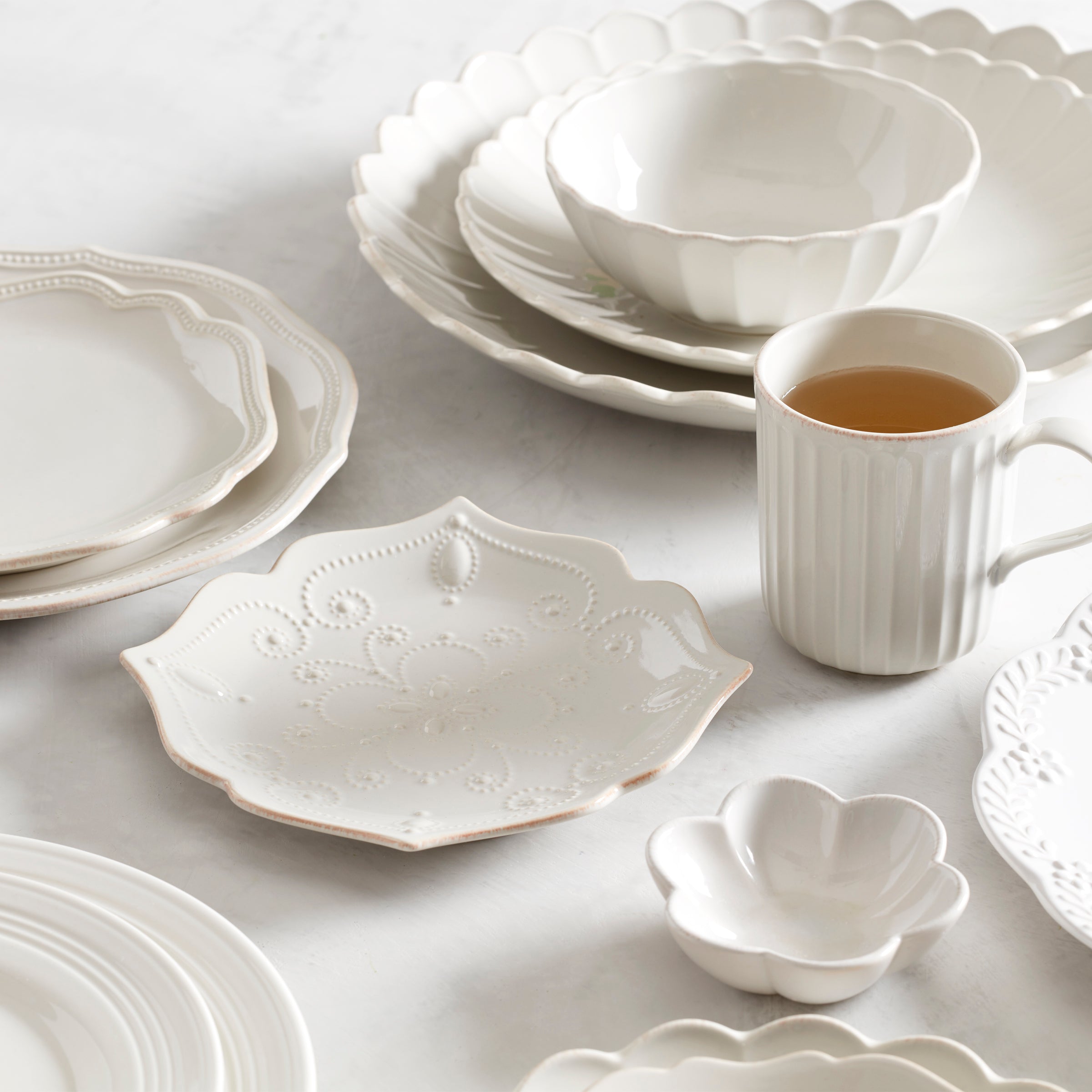 French Perle Scallop 4-Piece Place Setting - Image 7
