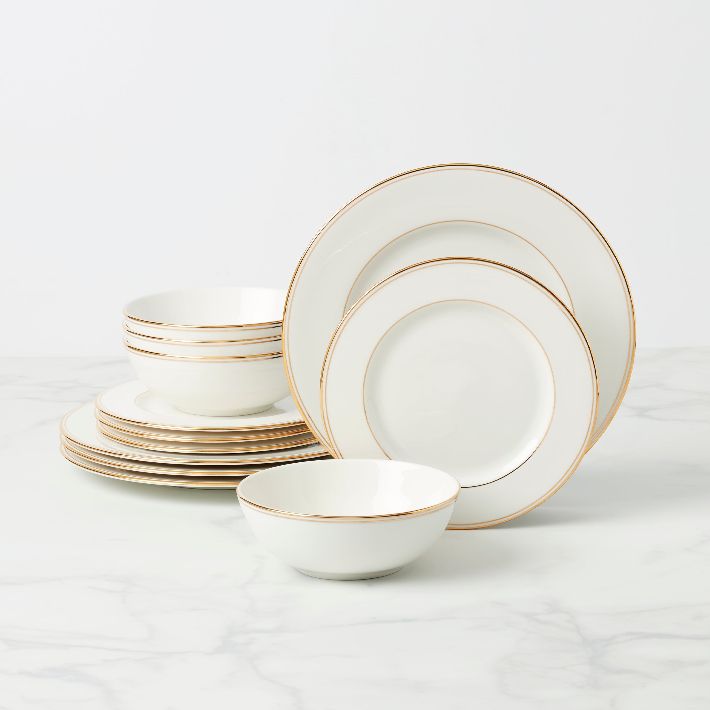 Federal Gold 12-Piece Dinnerware Set