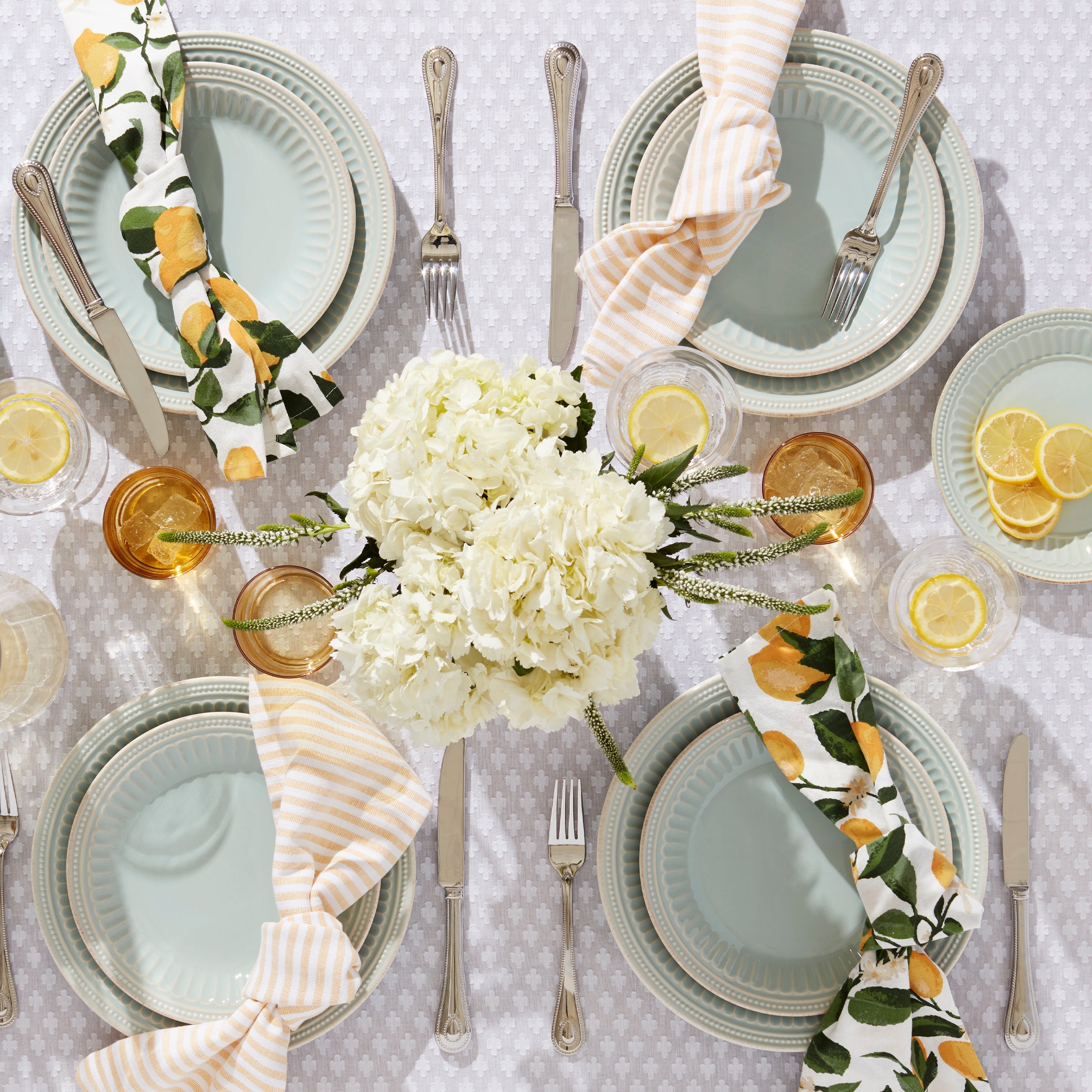 French Perle Groove Ice Blue 12-Piece Place Setting - Image 2