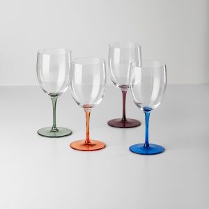Bottoms Up Wine Glasses - Set Of 4