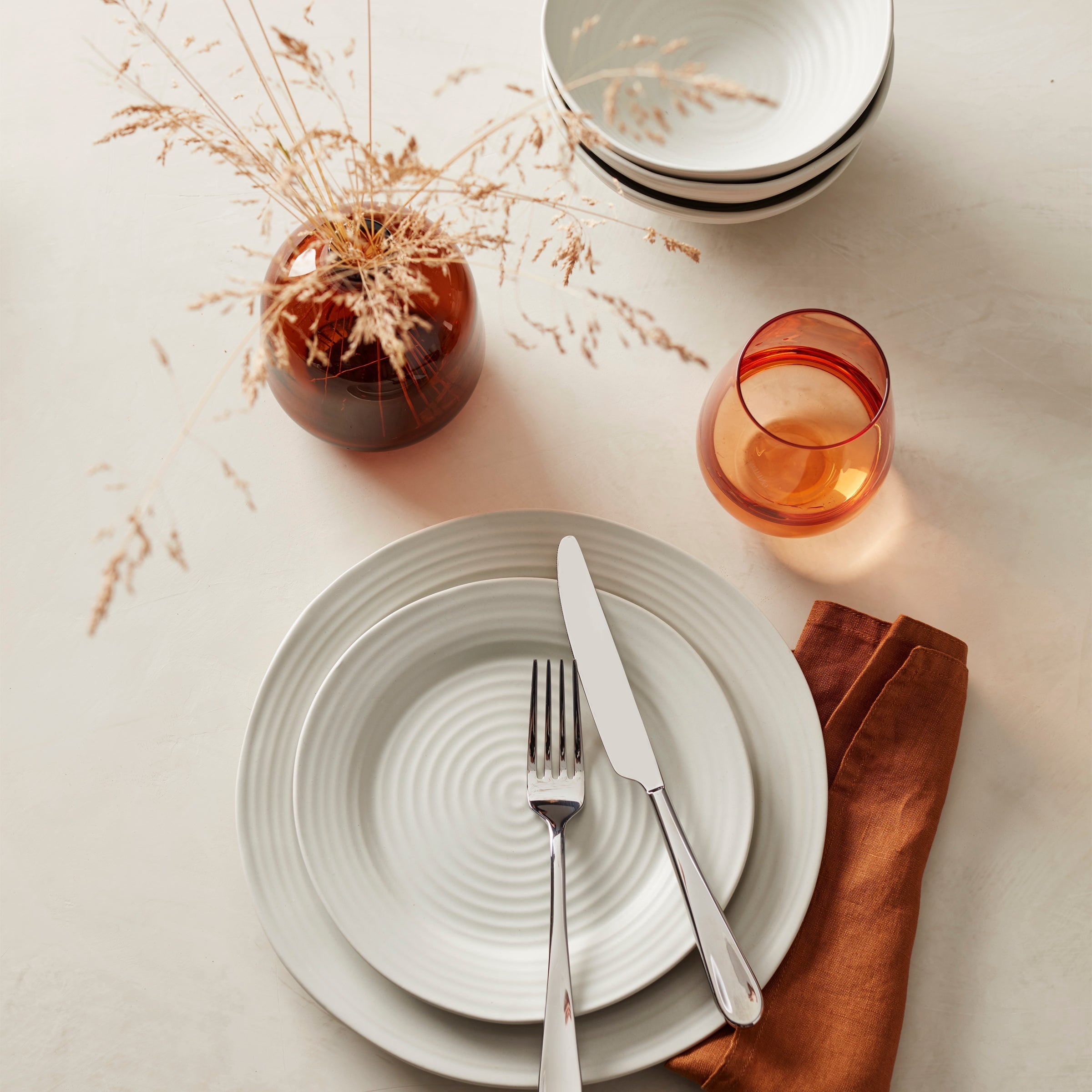 Ridge White 12-Piece Dinnerware Set - Image 16