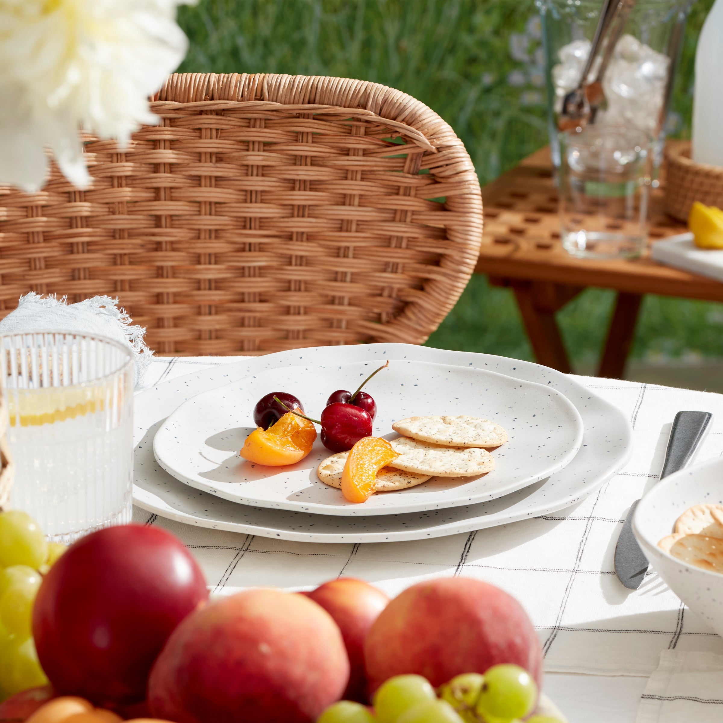 Terrazzo Melamine Cream 12-Piece Dinnerware Set - Image 6