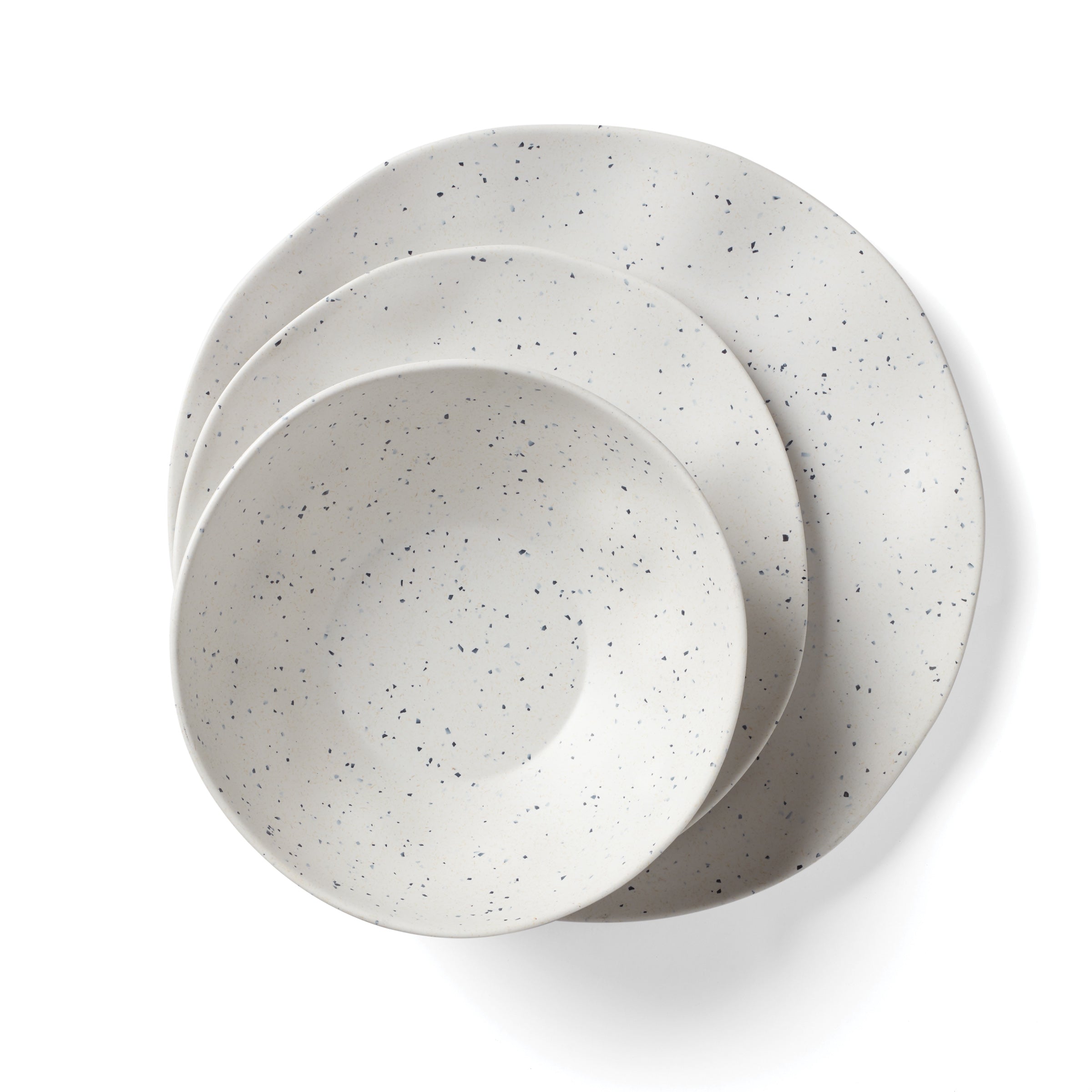 Terrazzo Melamine Cream 12-Piece Dinnerware Set - Image 15