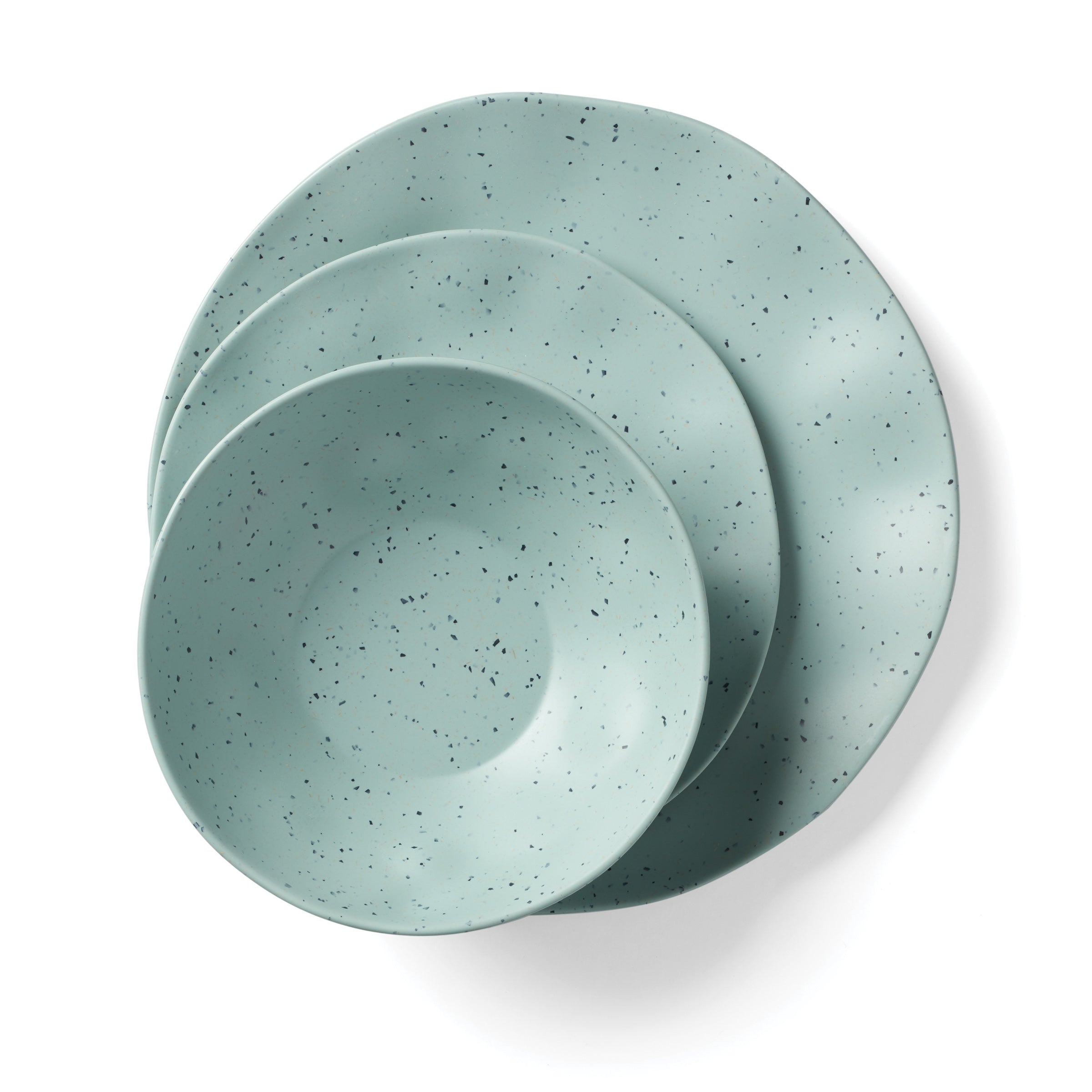 Terrazzo Melamine Mint 12-Piece Dinnerware Set - Image 15