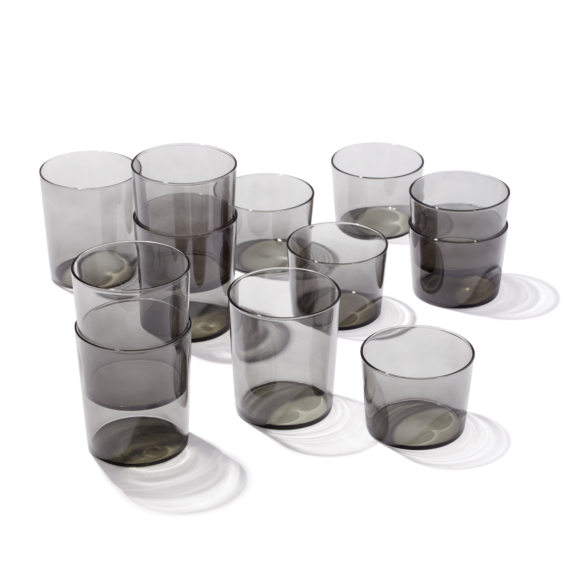 Stackables Smoke Short & Tall Glasses - Set Of 12
