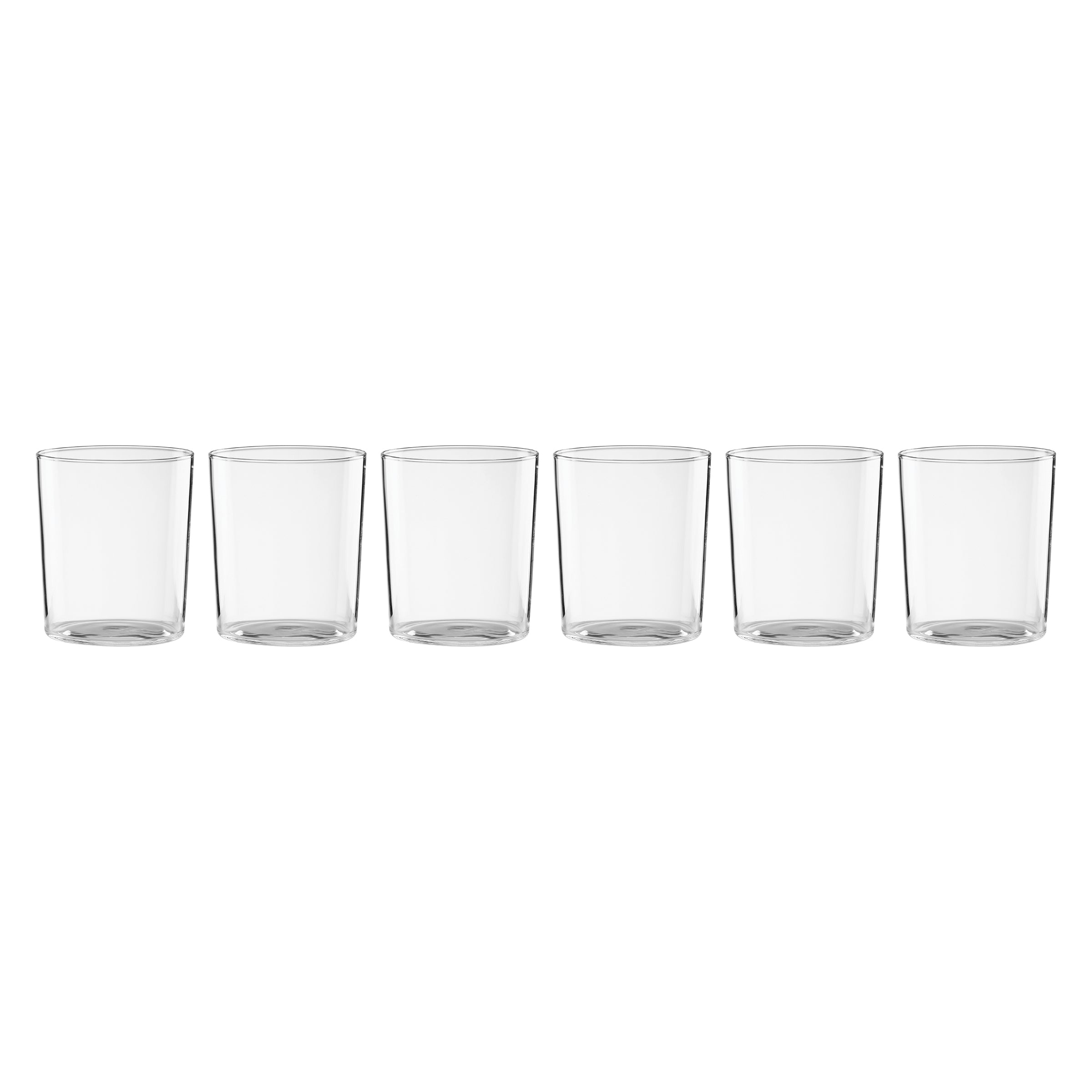 Stackable Clear Tall Glasses - Set Of 6