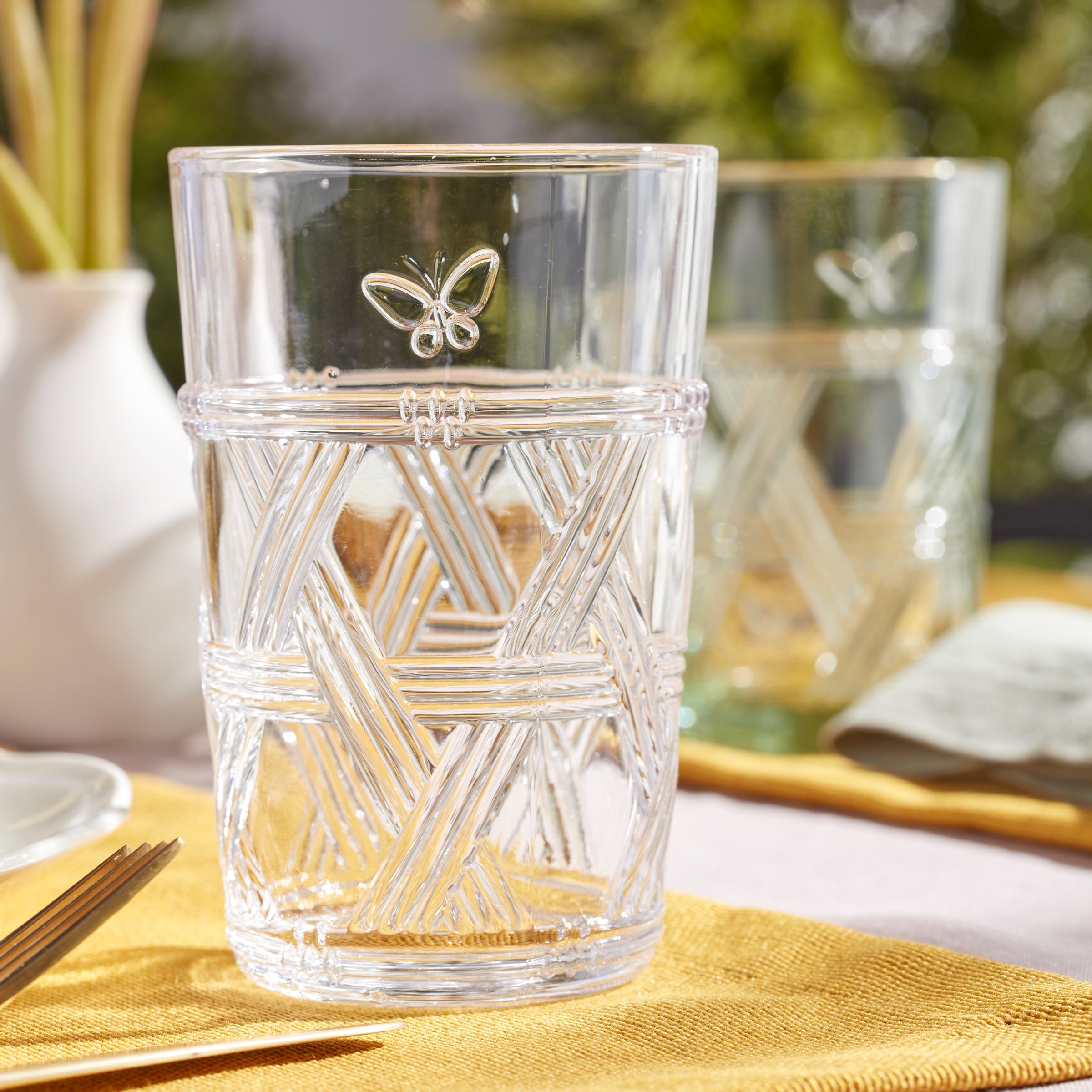 Butterfly Meadow Clear Tall Glasses - Set Of 4 - Image 2