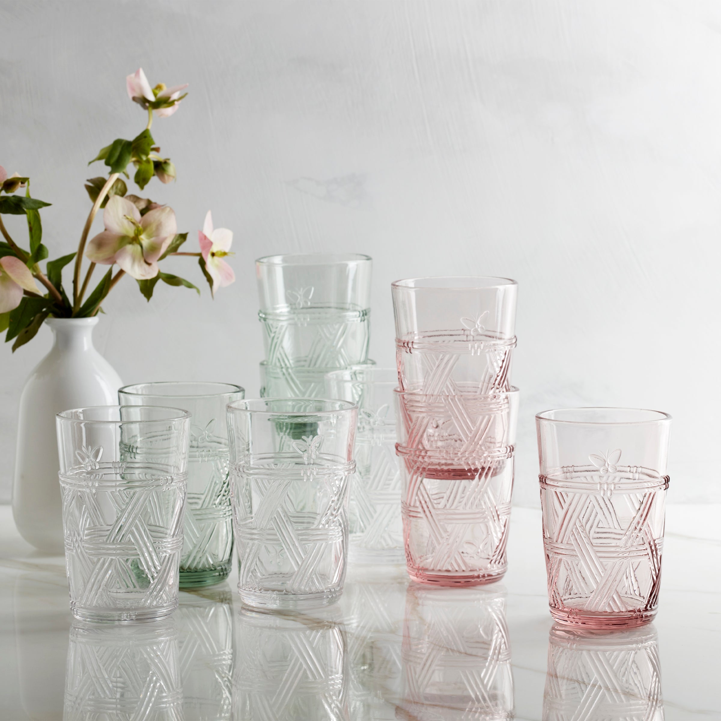 Butterfly Meadow Green Tall Glasses - Set Of 4 - Image 4