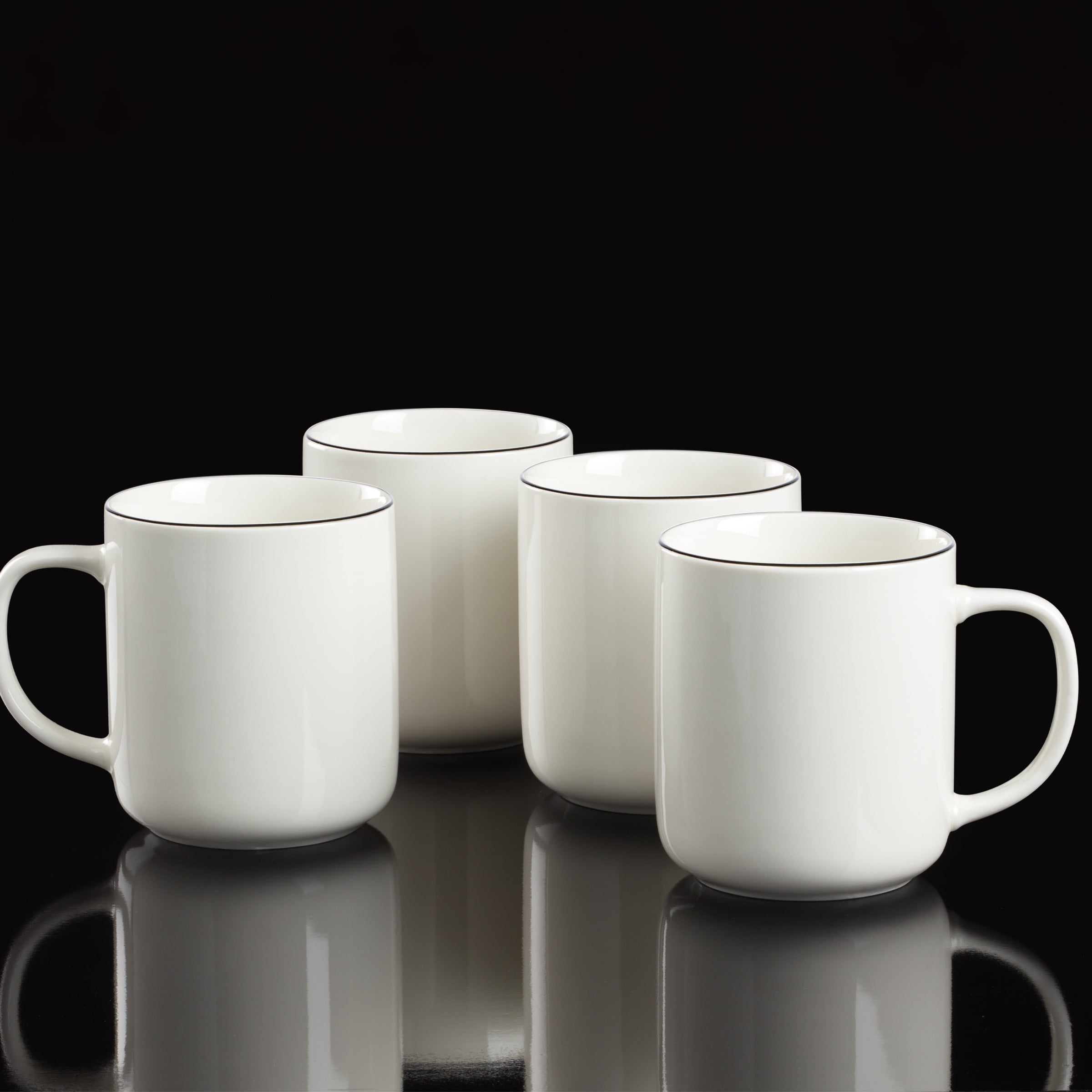 24 Seven Black Rim Mugs - Set of 4 - Image 2