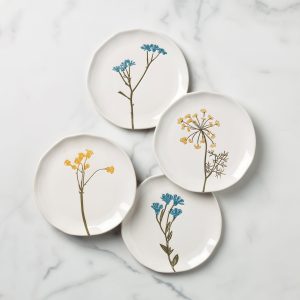 Wildflowers Tidbit Plates - Set of 4