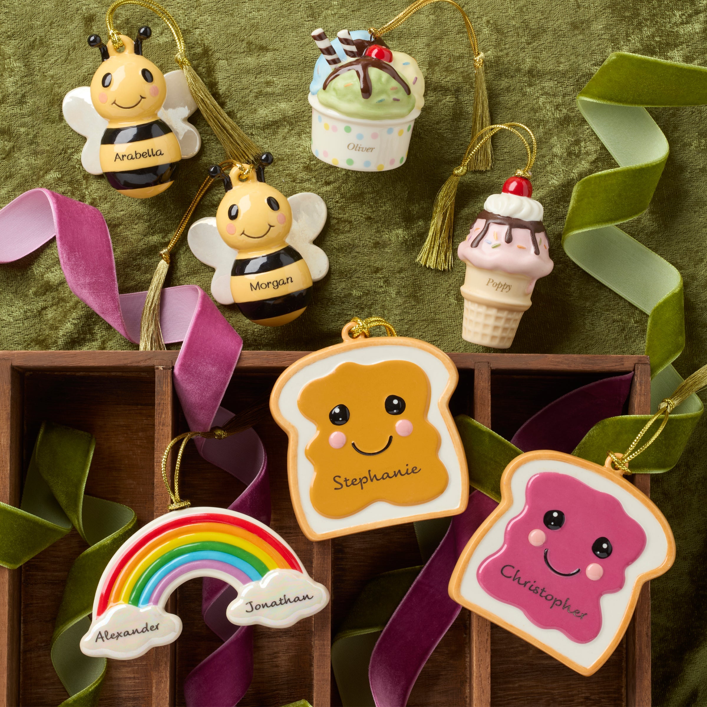 Personalized 2-Piece Peanut Butter & Jam Ornament Set - Image 3