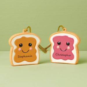 Personalized 2-Piece Peanut Butter & Jam Ornament Set