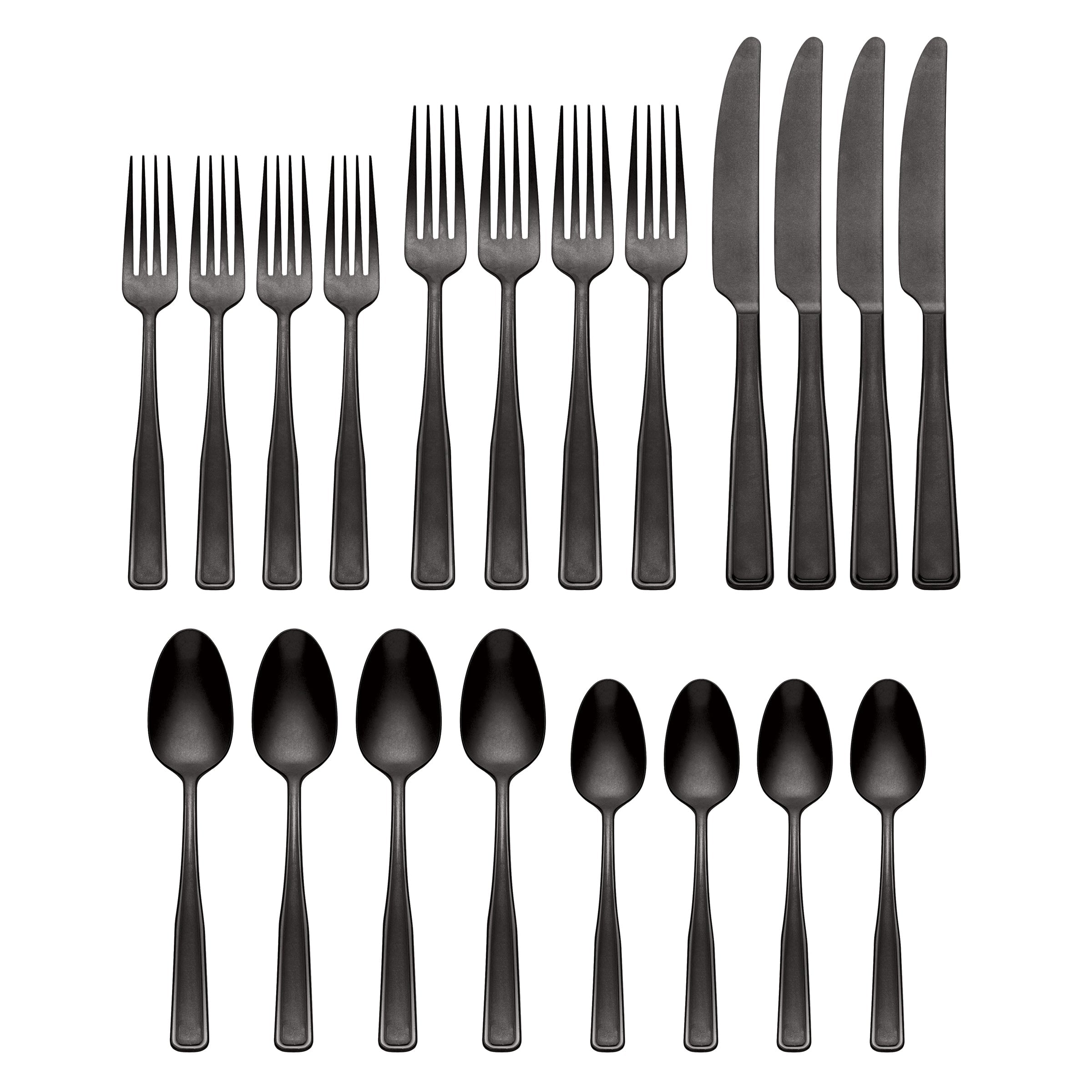 Reid Black Vintage 20 Piece Flatware Set - Image 2