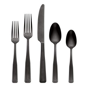 Reid Black Vintage 20 Piece Flatware Set