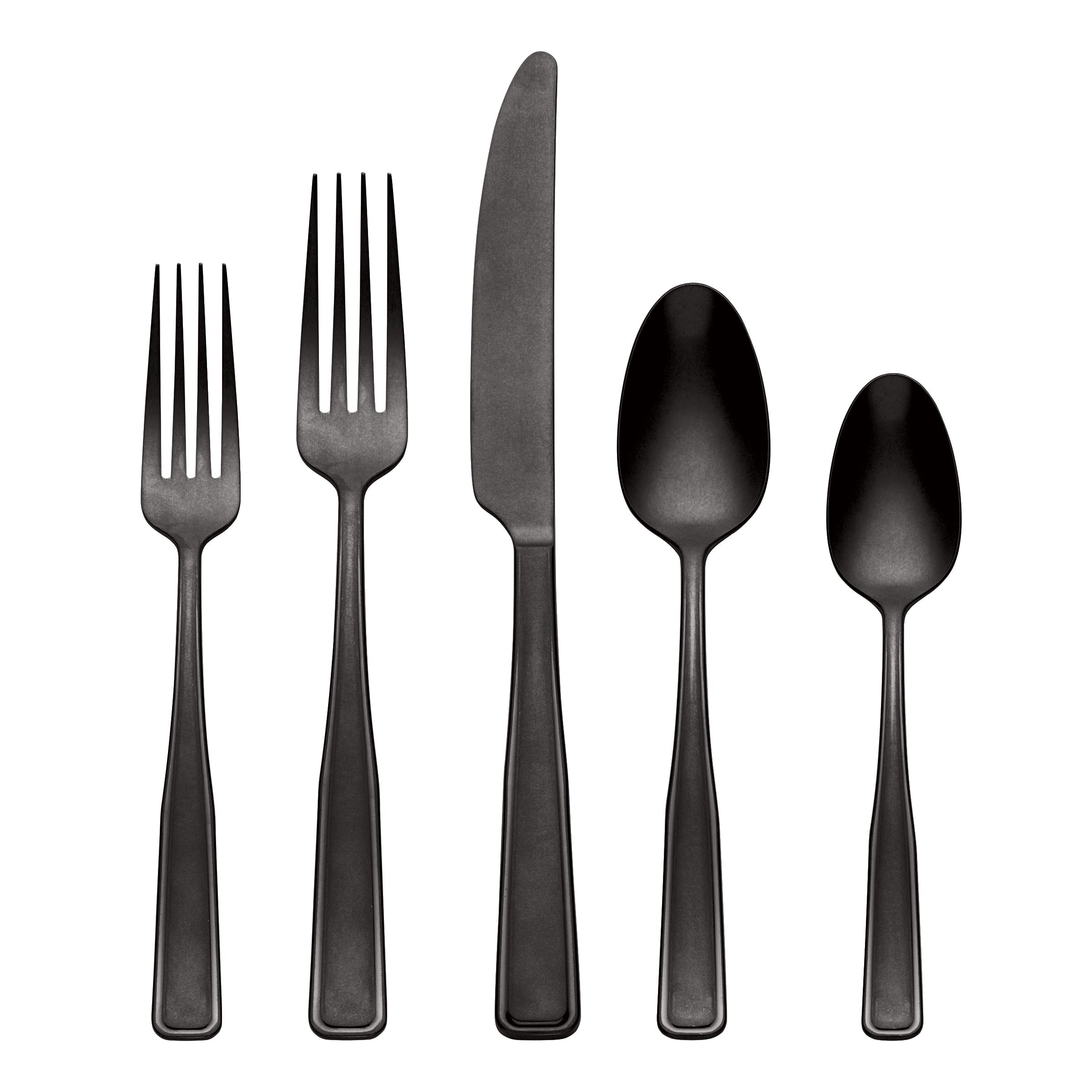Reid Black Vintage 20 Piece Flatware Set