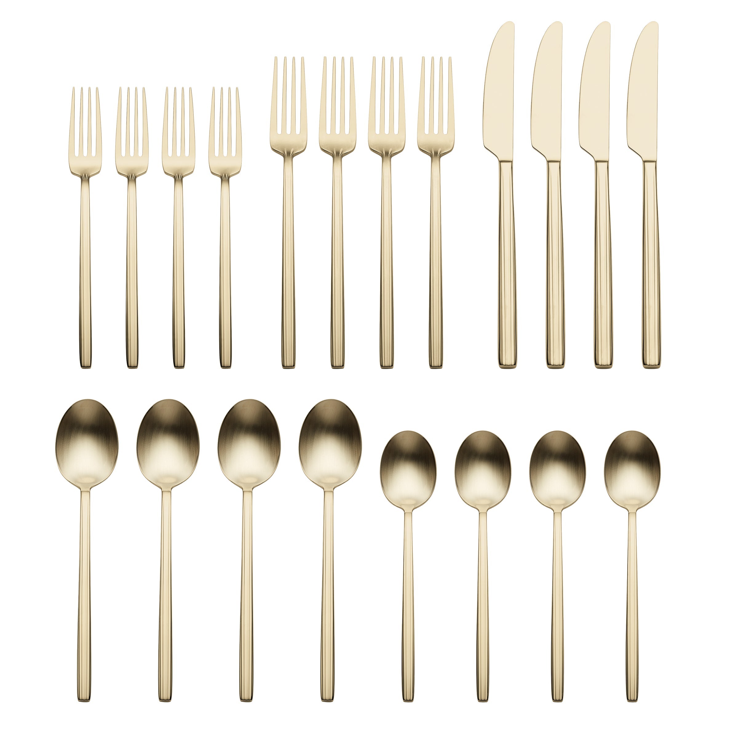 Dean Champagne Satin 20 Piece Flatware Set - Image 2