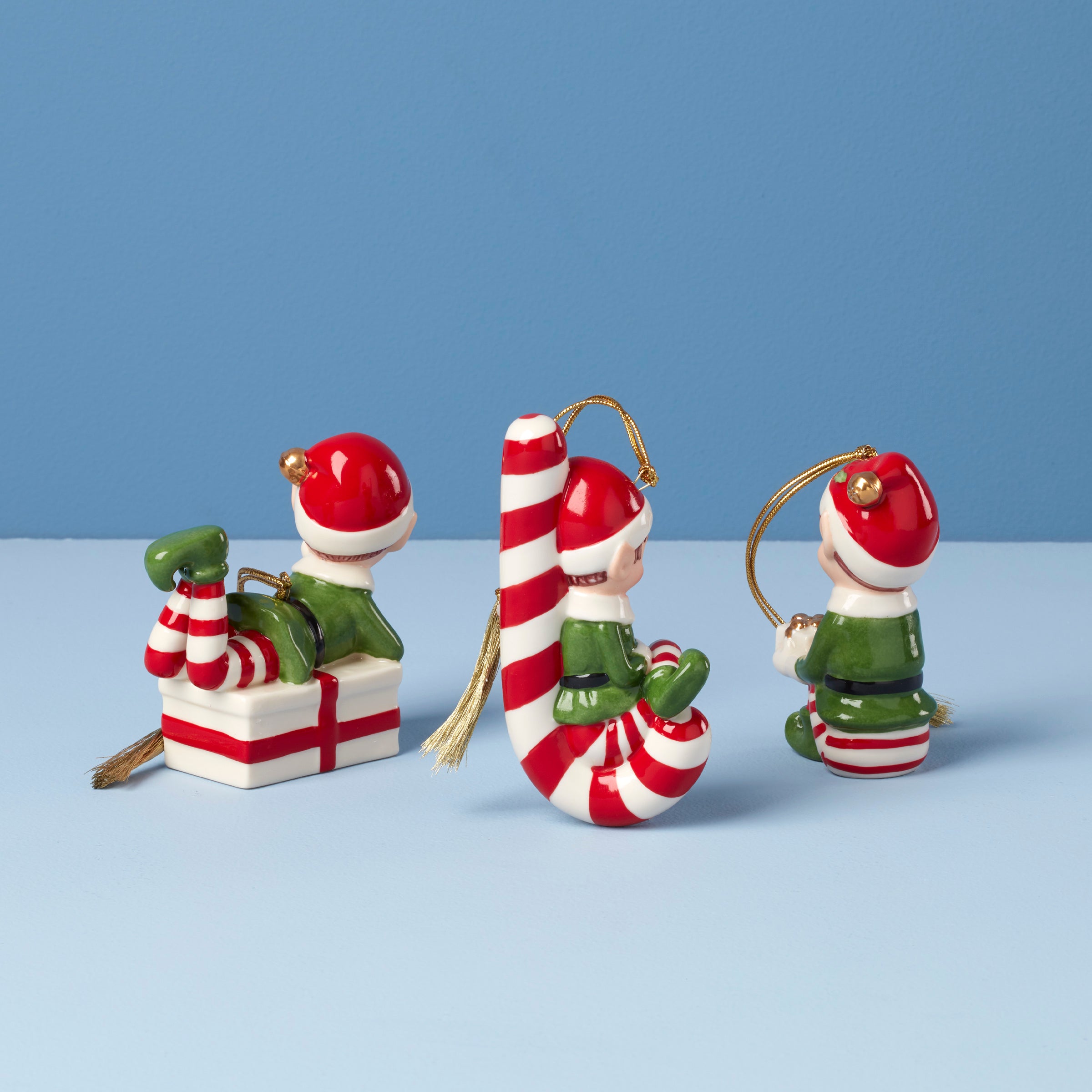 Christmas Elves 3-Piece Ornament Set - Image 2