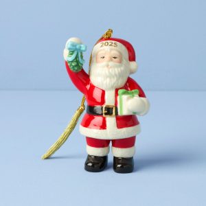 2025 Santa With Mistletoe Ornament