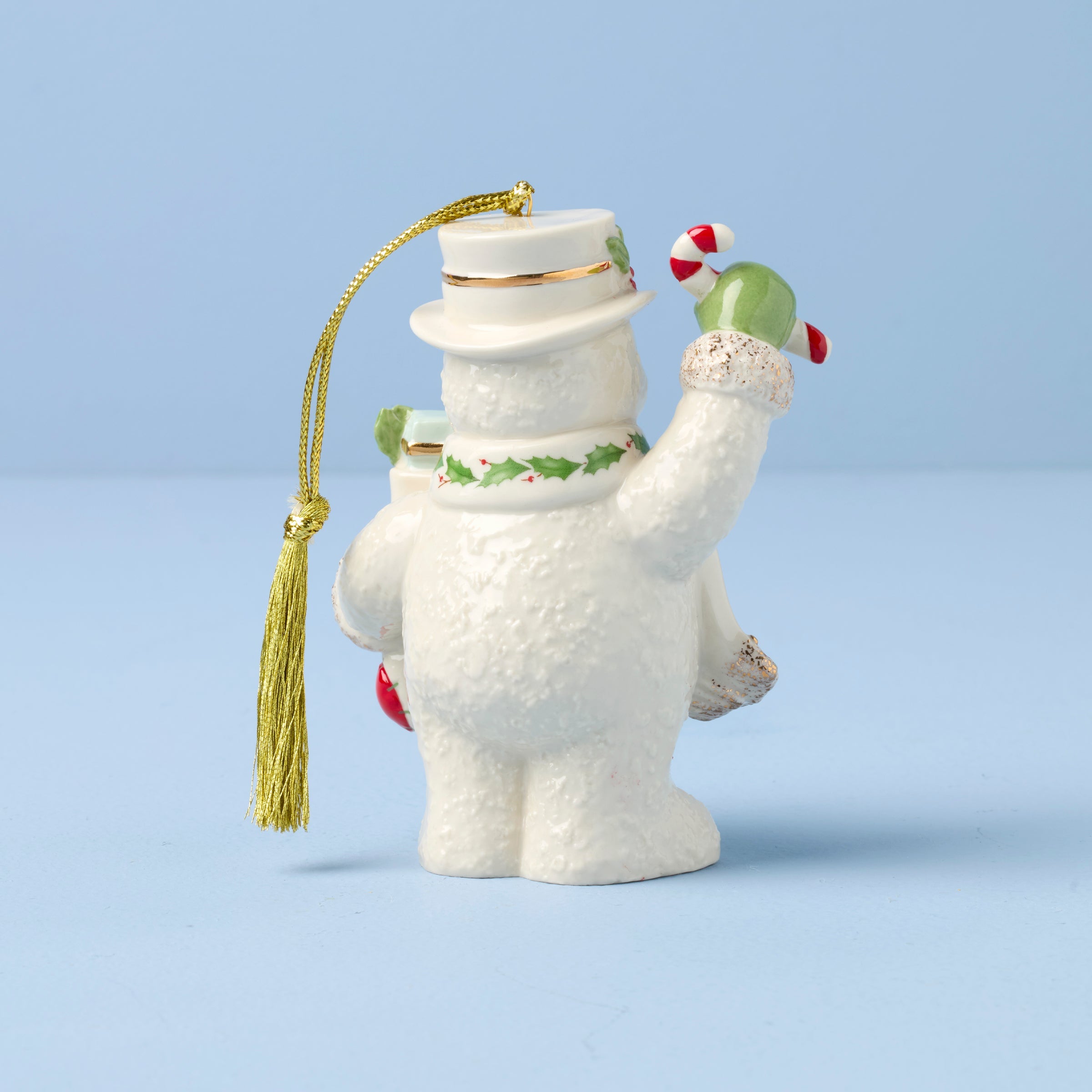 2025 Snowman With Stocking Ornament - Image 2