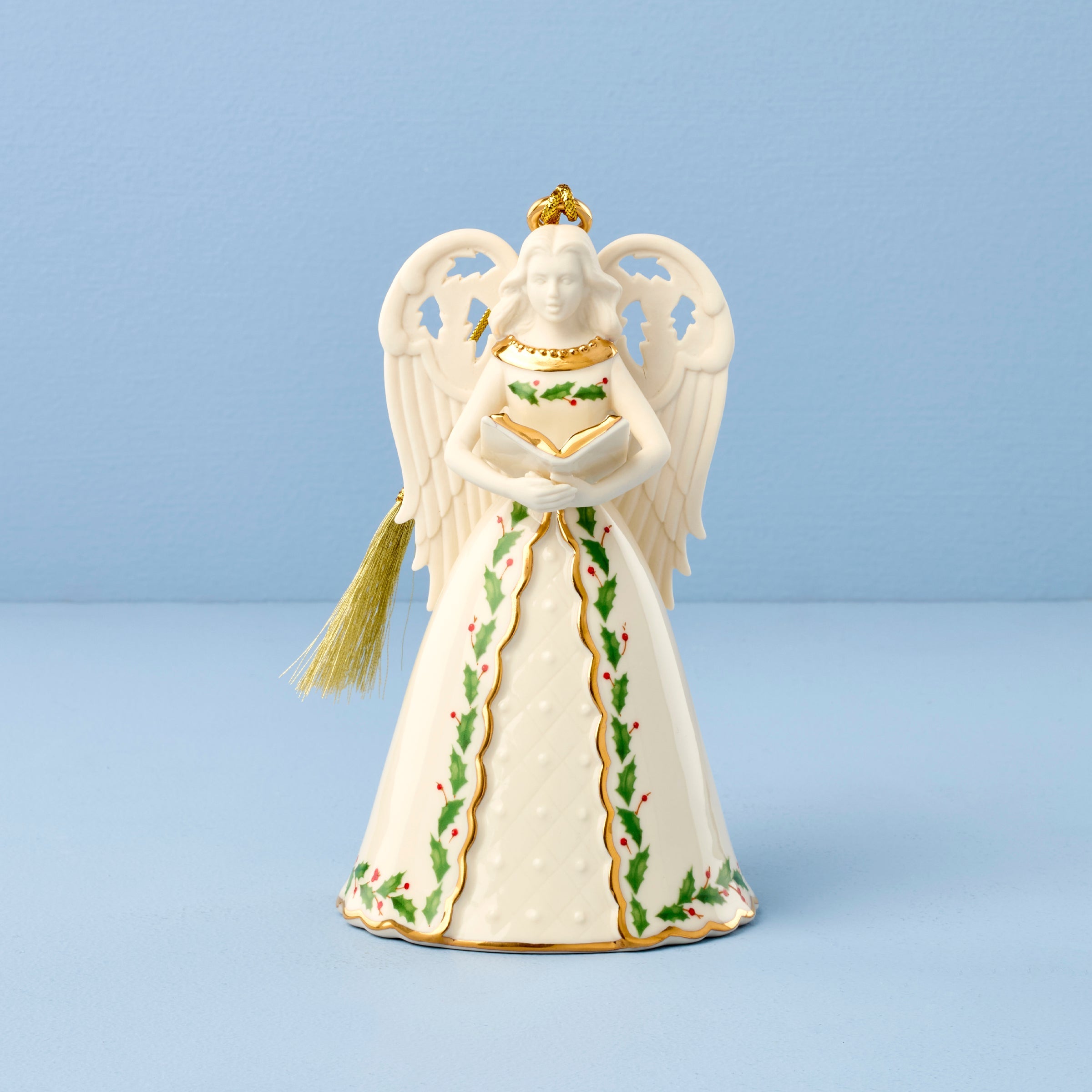 Holiday Angel Bell With Hymns Ornament