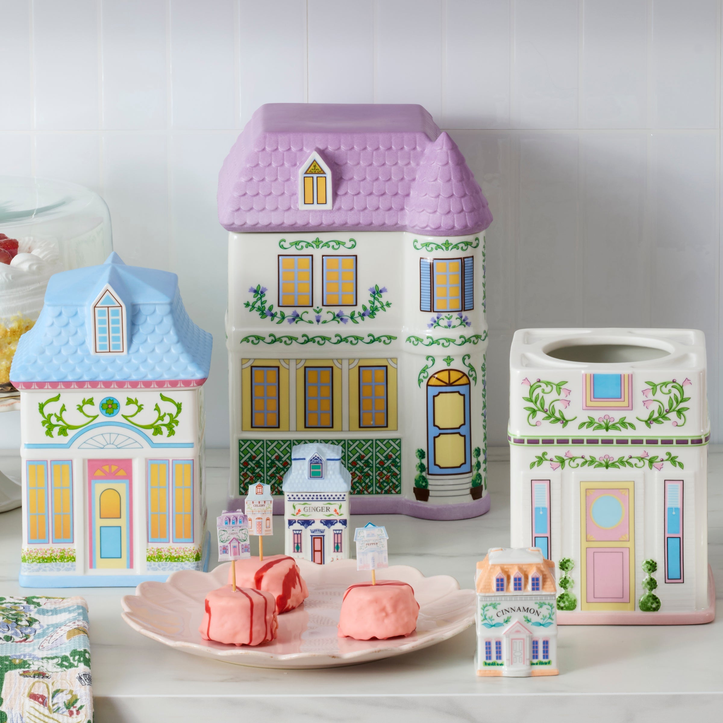 Lenox Village House Canisters - Set Of 3 - Image 5